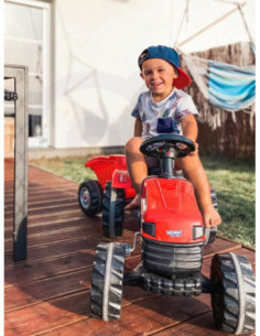 WOOPIE Traktor MAX na pedały z przyczepą czerwony 2