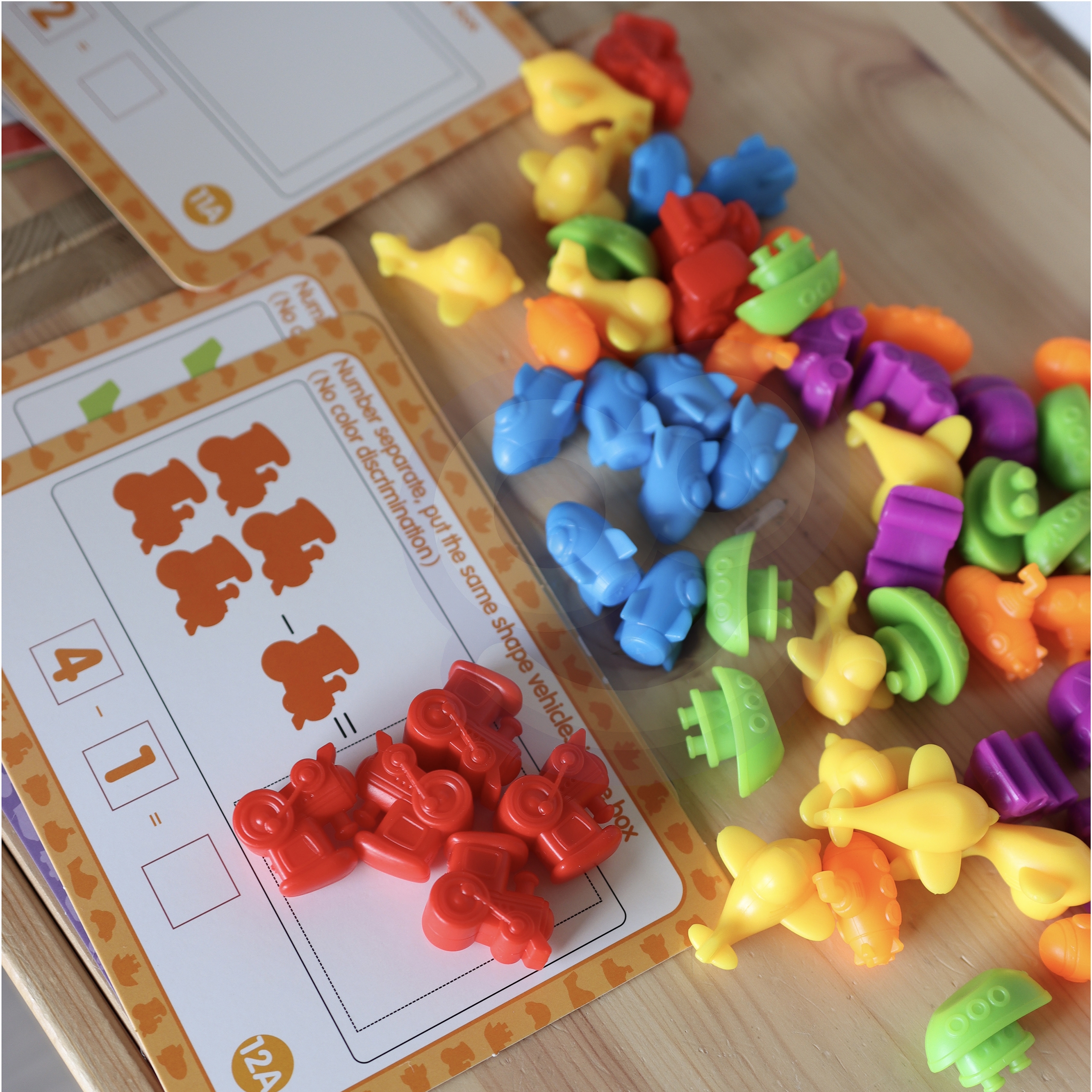 Zestaw edukacyjny nauka liczenia montessori sorter kolorów 8szt