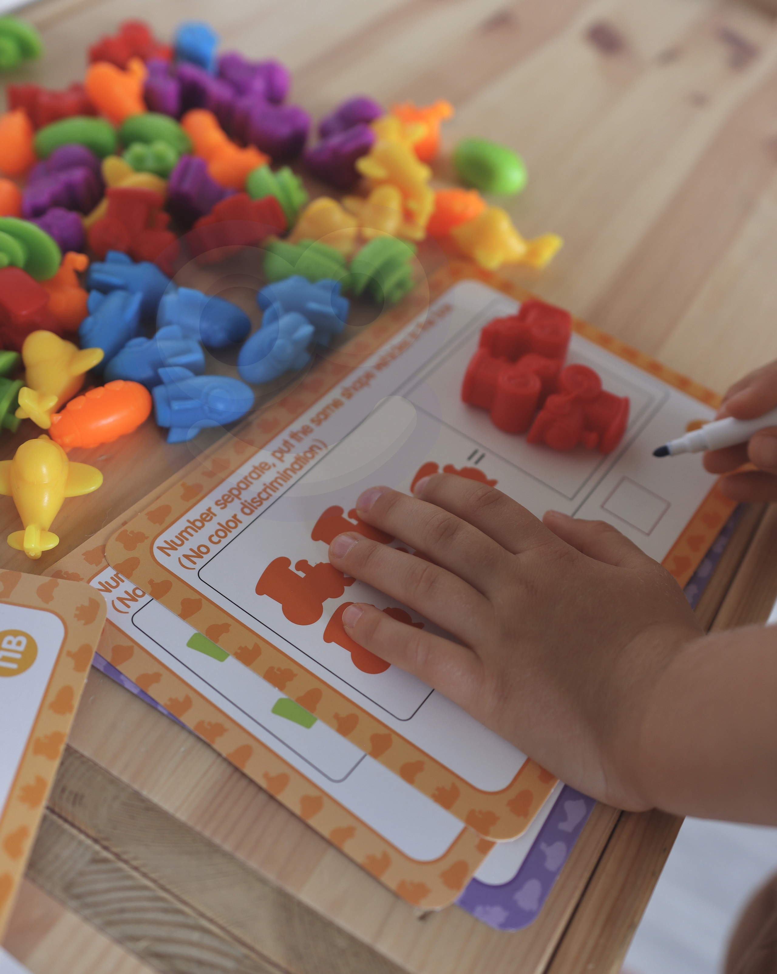 Zestaw edukacyjny nauka liczenia montessori sorter kolorów 8szt