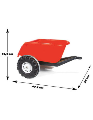 WOOPIE Przyczepka Wywrotka SUPER TARILER Czerwona 35 kg