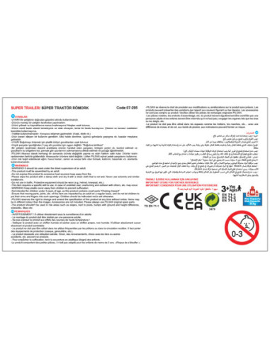 WOOPIE Przyczepka Wywrotka SUPER TARILER Czerwona 35 kg