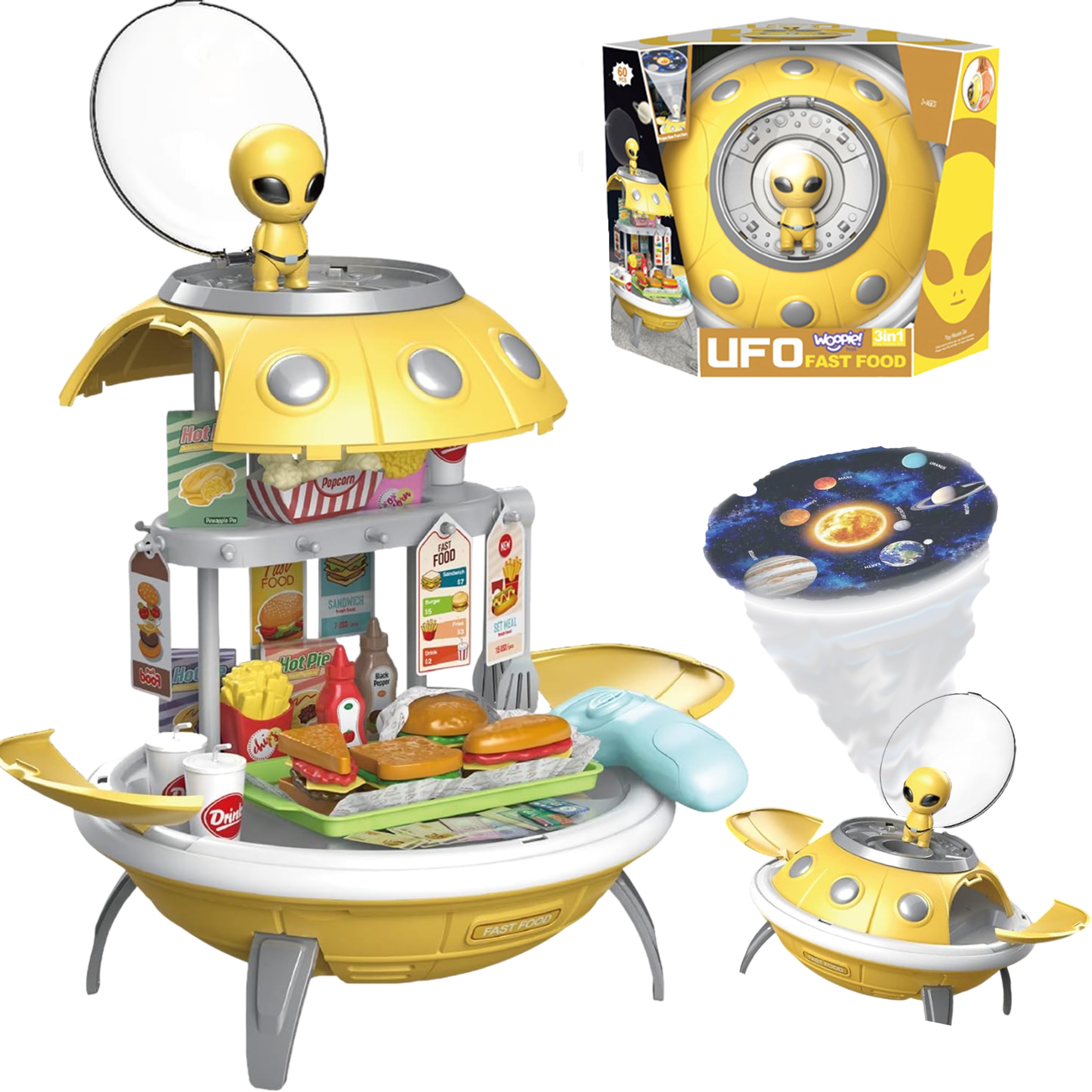Sklep fast food 3w1 plecak projektor ufo 60 el.