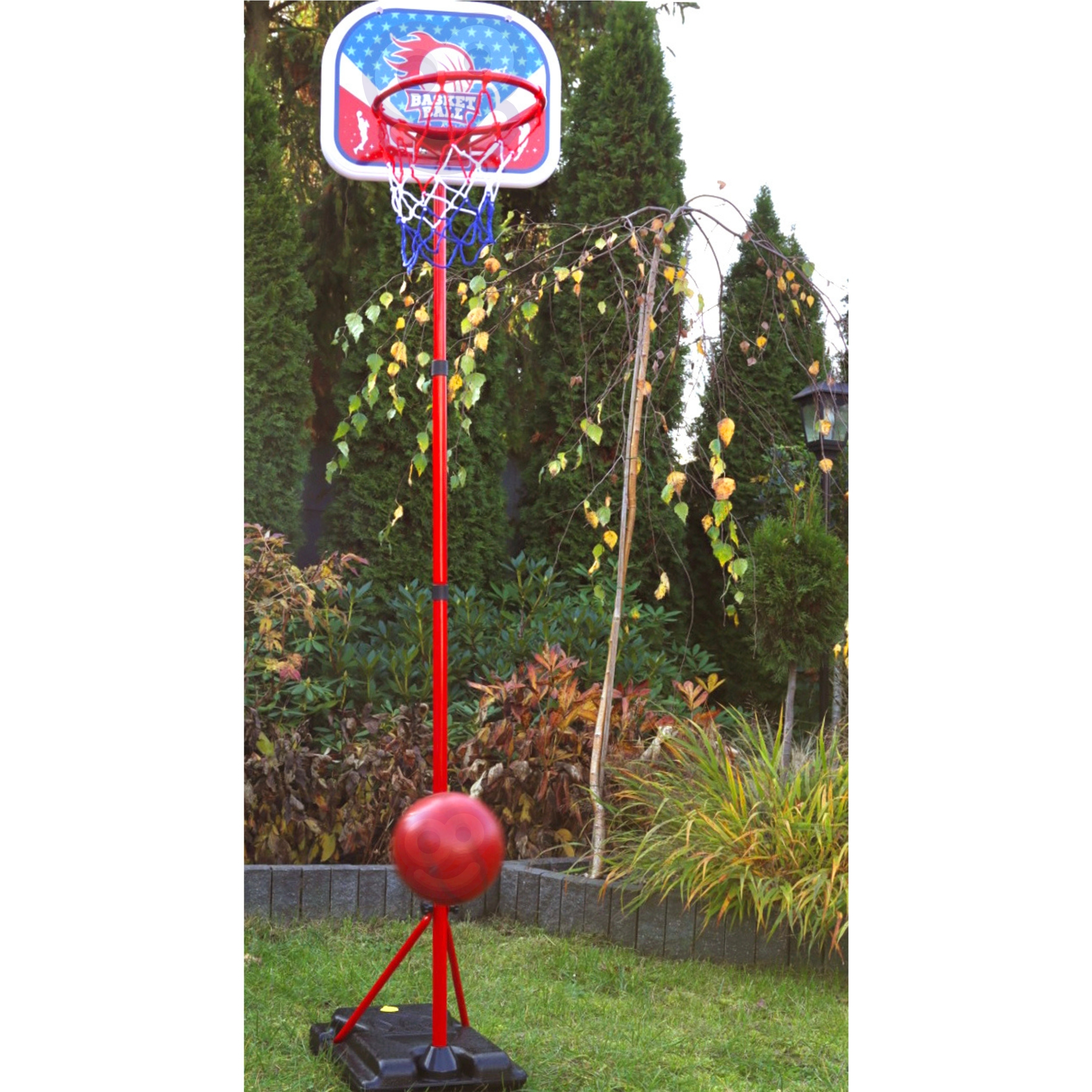 Zestaw koszykówka wolnostojąca regulowana wysokość 90-170cm + piłka