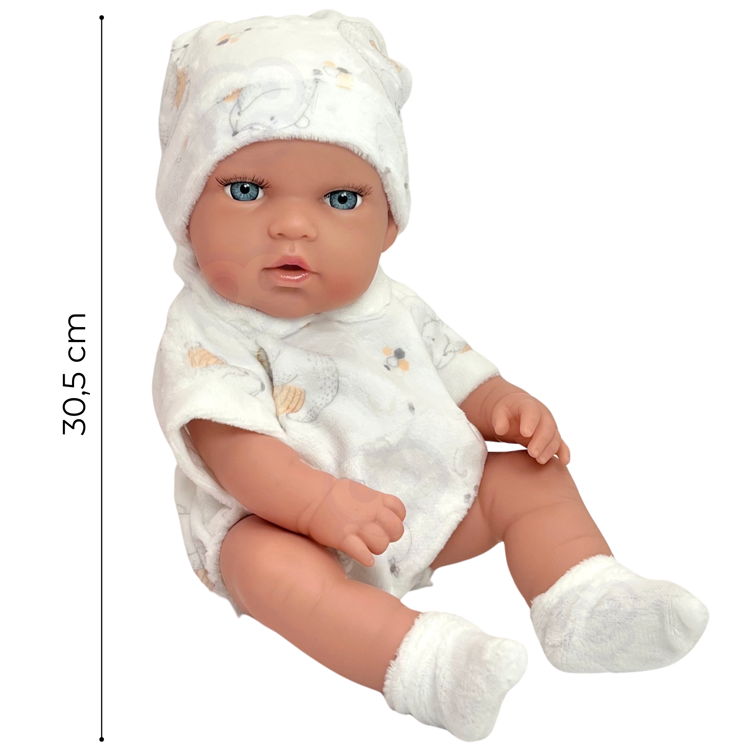 Zestaw lalka bobas 30,5 cm + nosidełko różowe