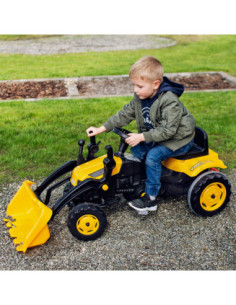 WOOPIE Ogromny Traktor Na Pedały Spychacz Żółty 2