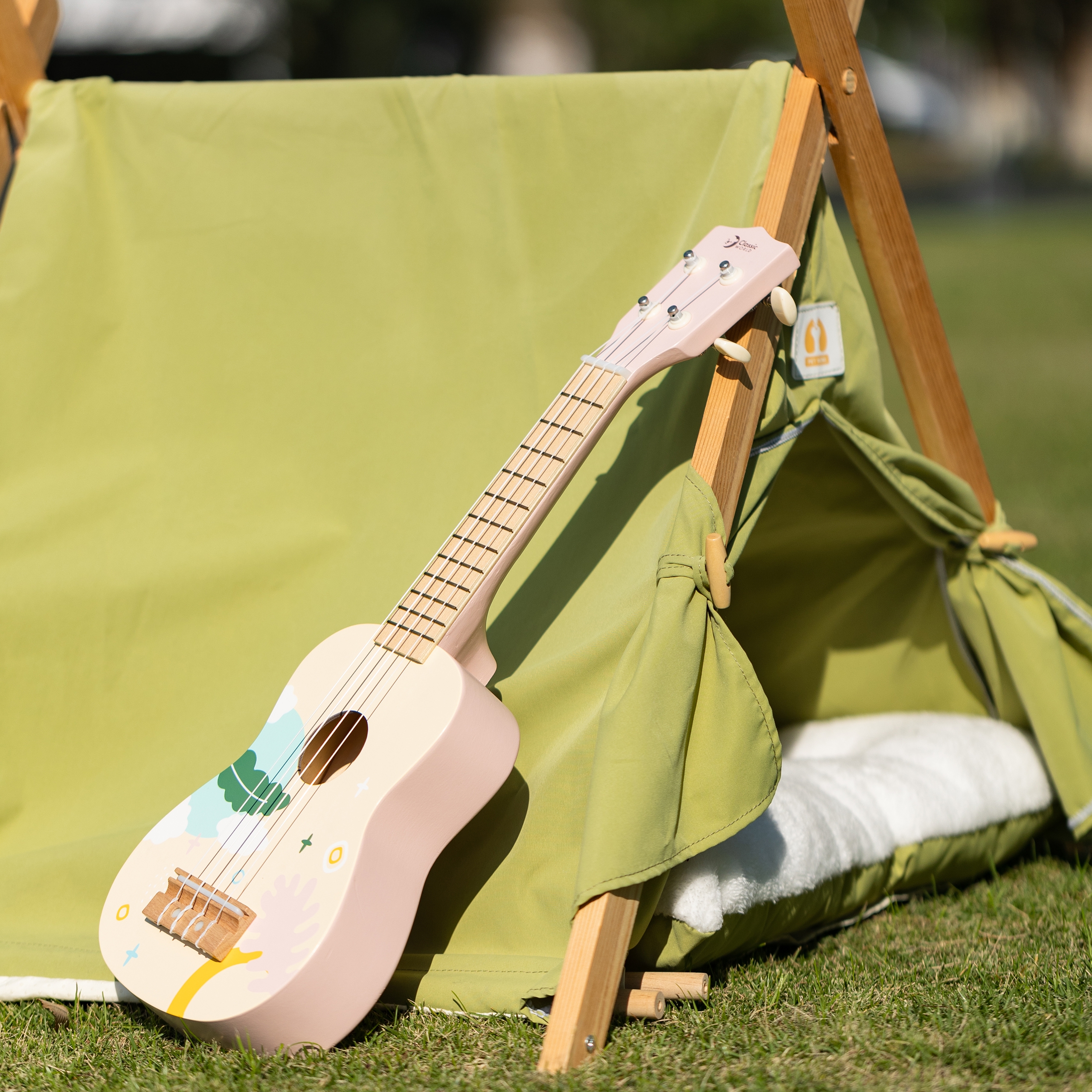 Różowa Melodia - Drewniane Ukulele dla Dzieci
