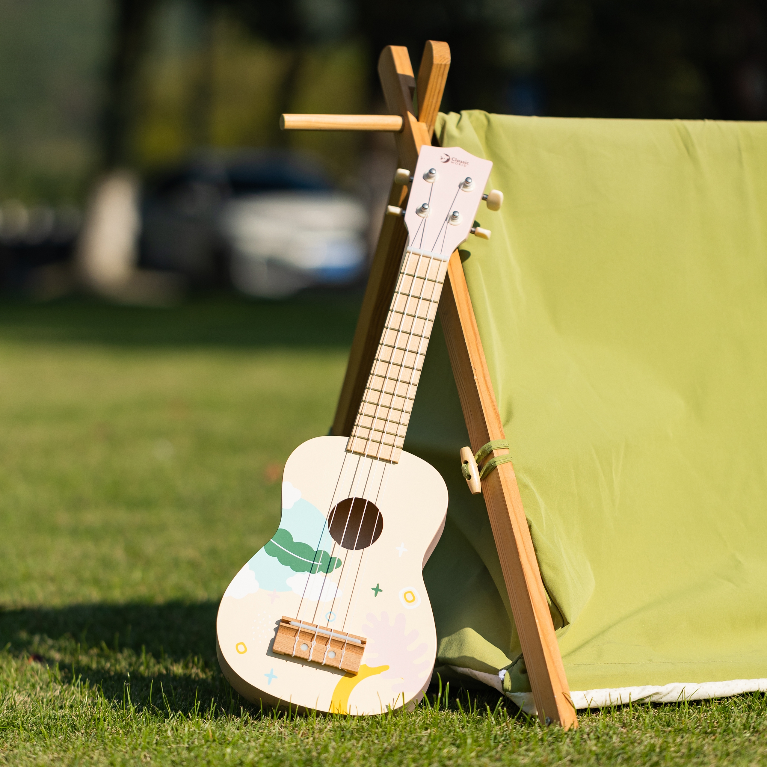 Różowa Melodia - Drewniane Ukulele dla Dzieci