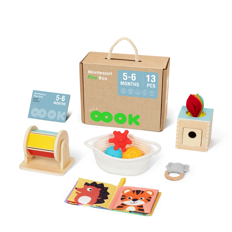 Box pudełko xxl montessori edukacyjne 6w1 sensoryczne5-6 mies