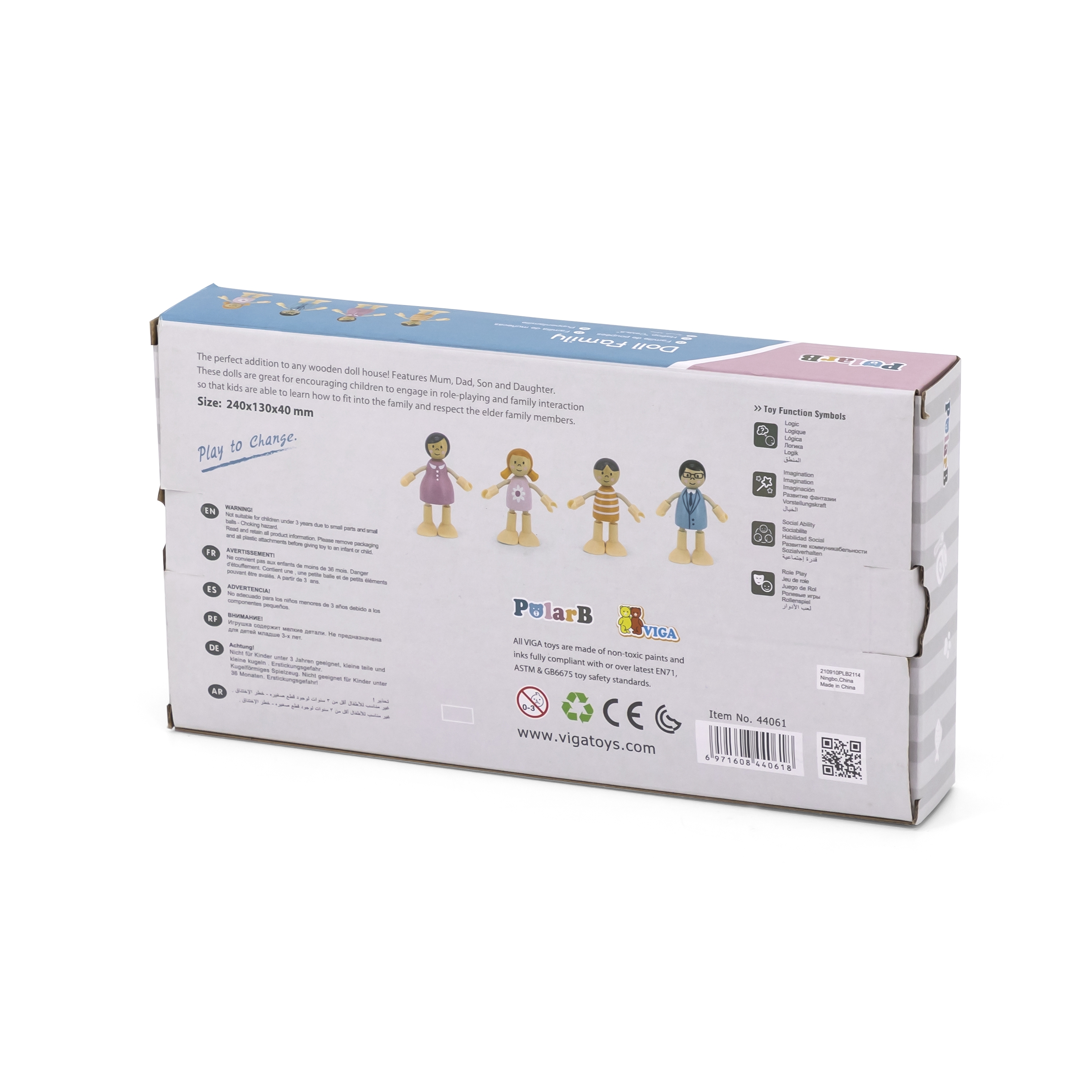 Drewniana Rodzinka Polar - Ruchome Figurki