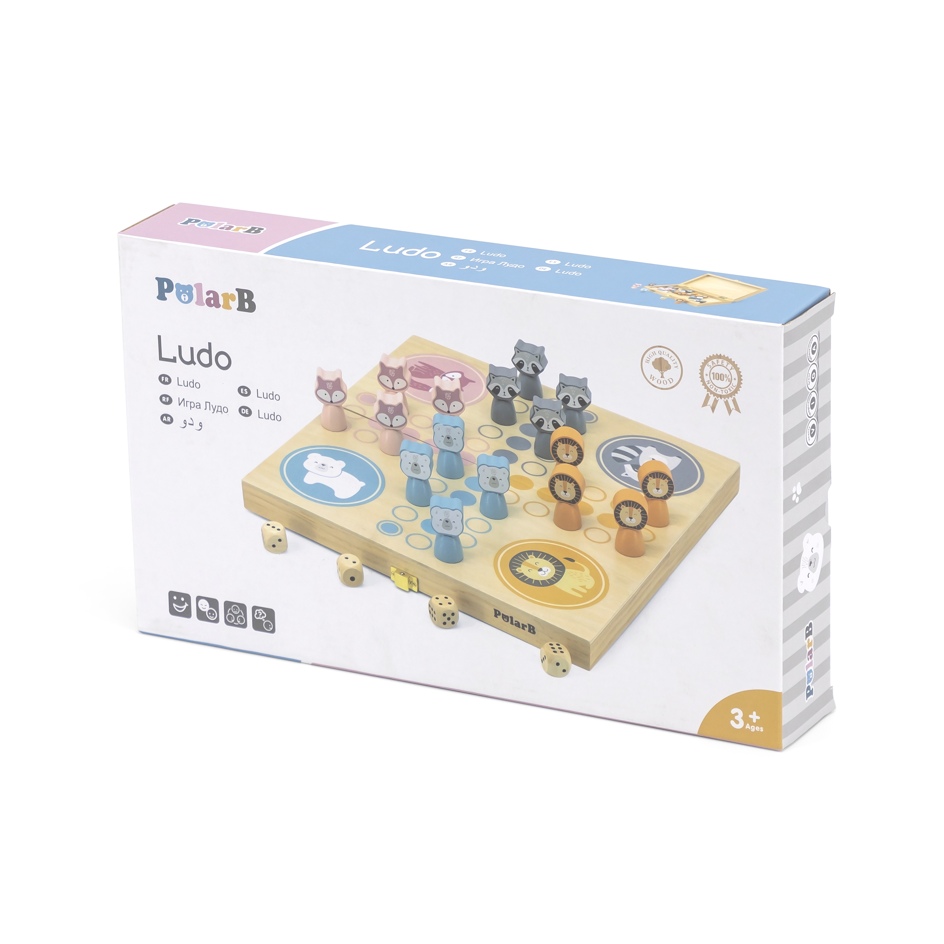 Polarb drewniana gra ludo chińczyk