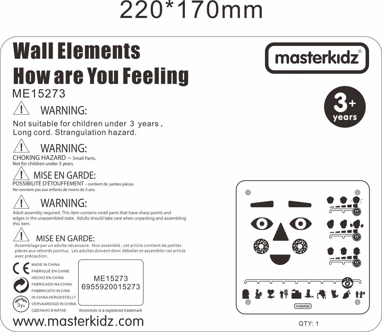 Tablica edukacyjna jak się czujesz? nauka emocji montessori