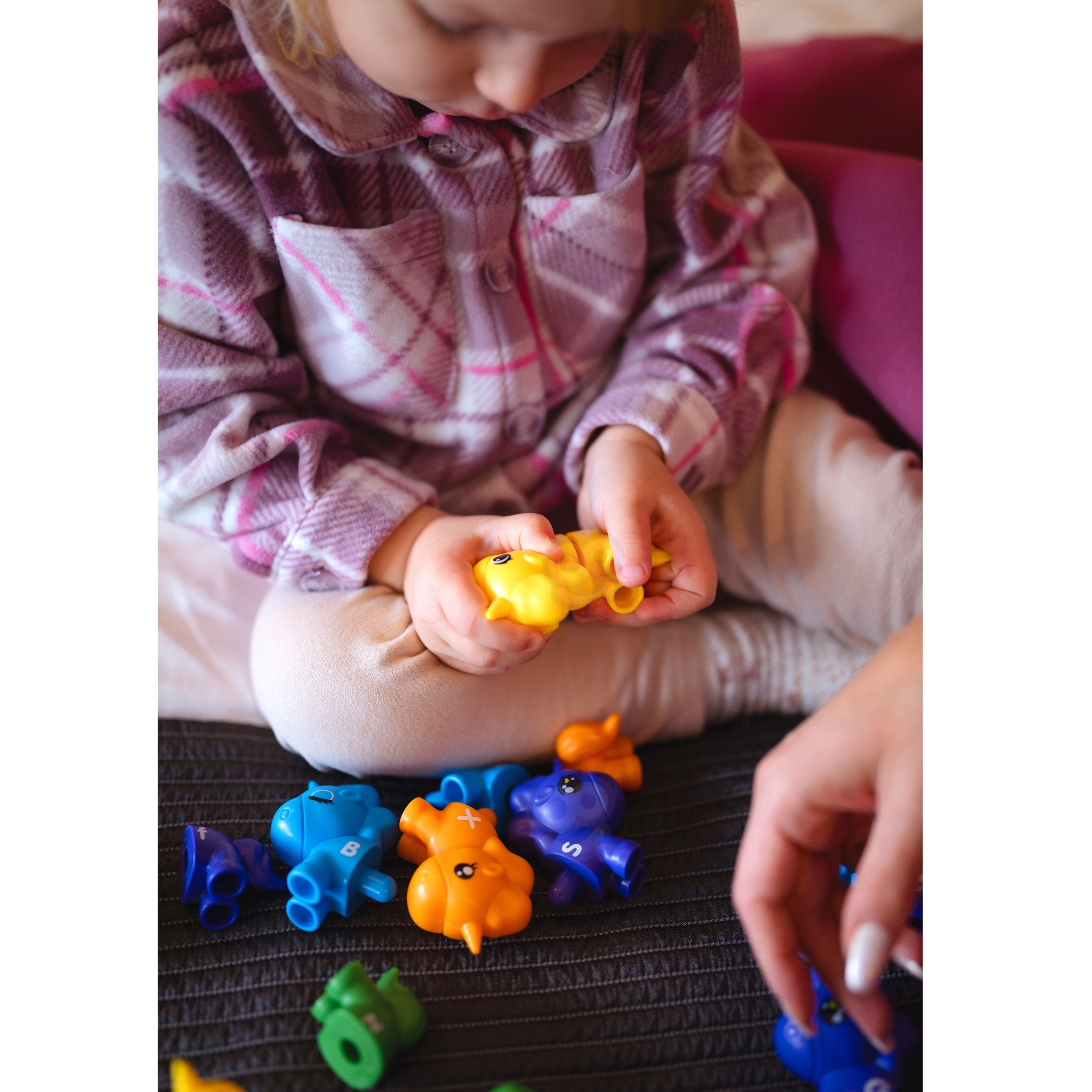 Zestaw nauka liczb kolorów montessori figurki jednorożce do składania "dopasuj cyferki" 13 el.