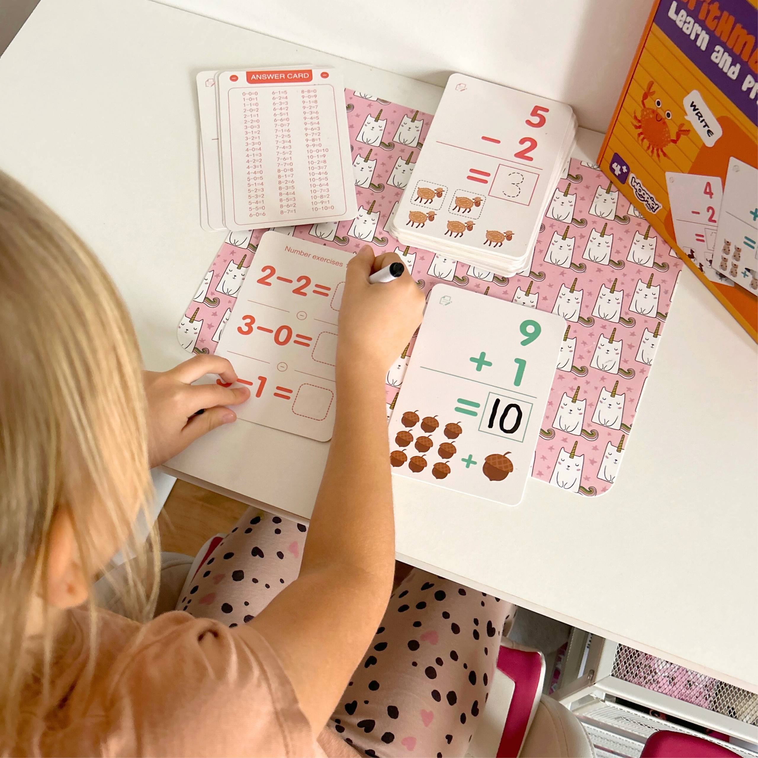 Karty edukacyjne fiszki do nauki liczenia