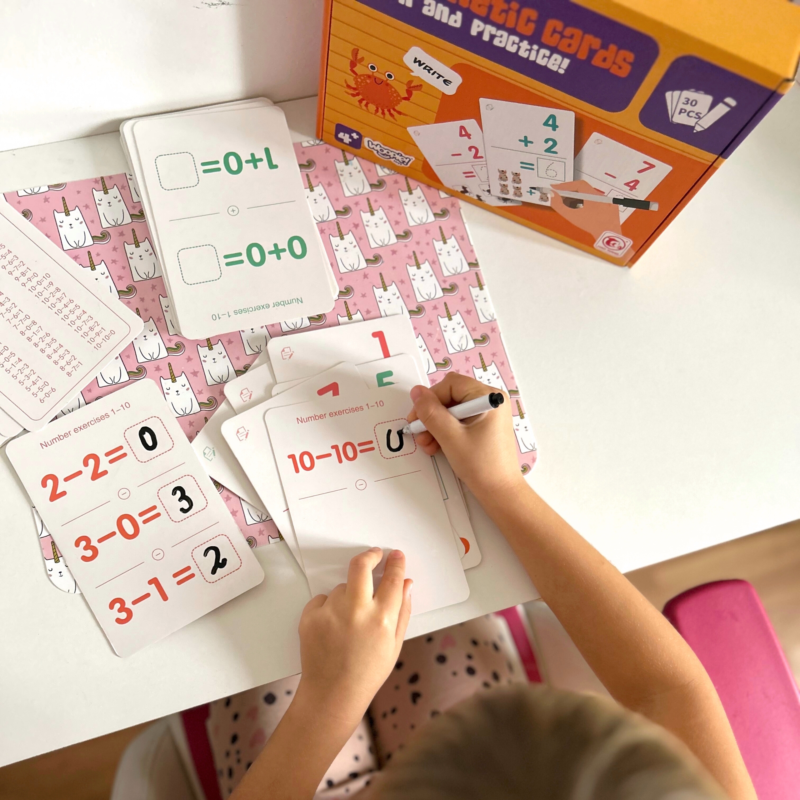 Karty edukacyjne fiszki do nauki liczenia