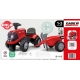 FALK Traktorek Baby Case IH Ride-On Czerwony z Przyczepką + akc. od 12 miesięcy