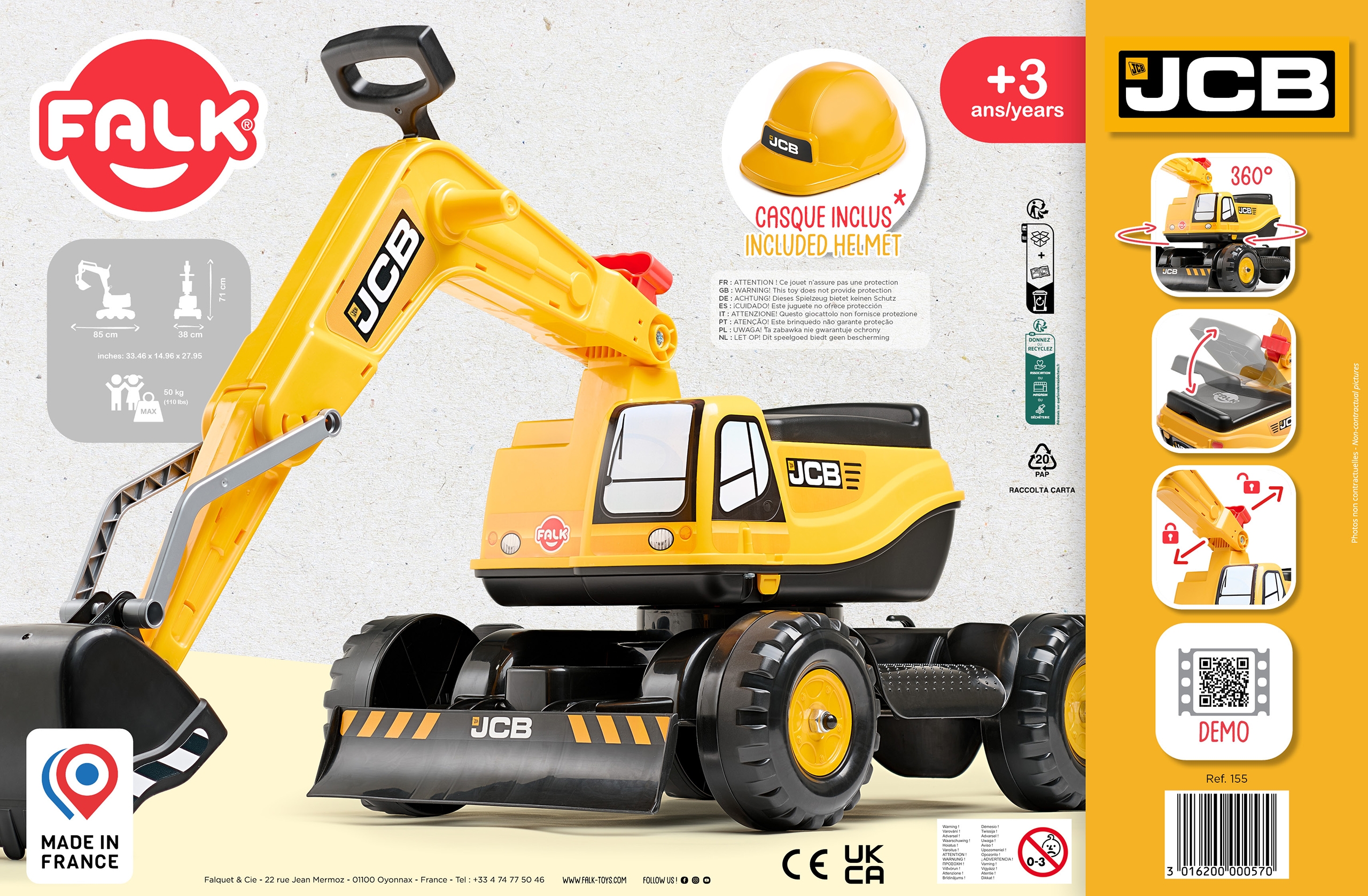 Koparka jcb digger obrotowa żółta ruchoma łyżka od 3 lat.