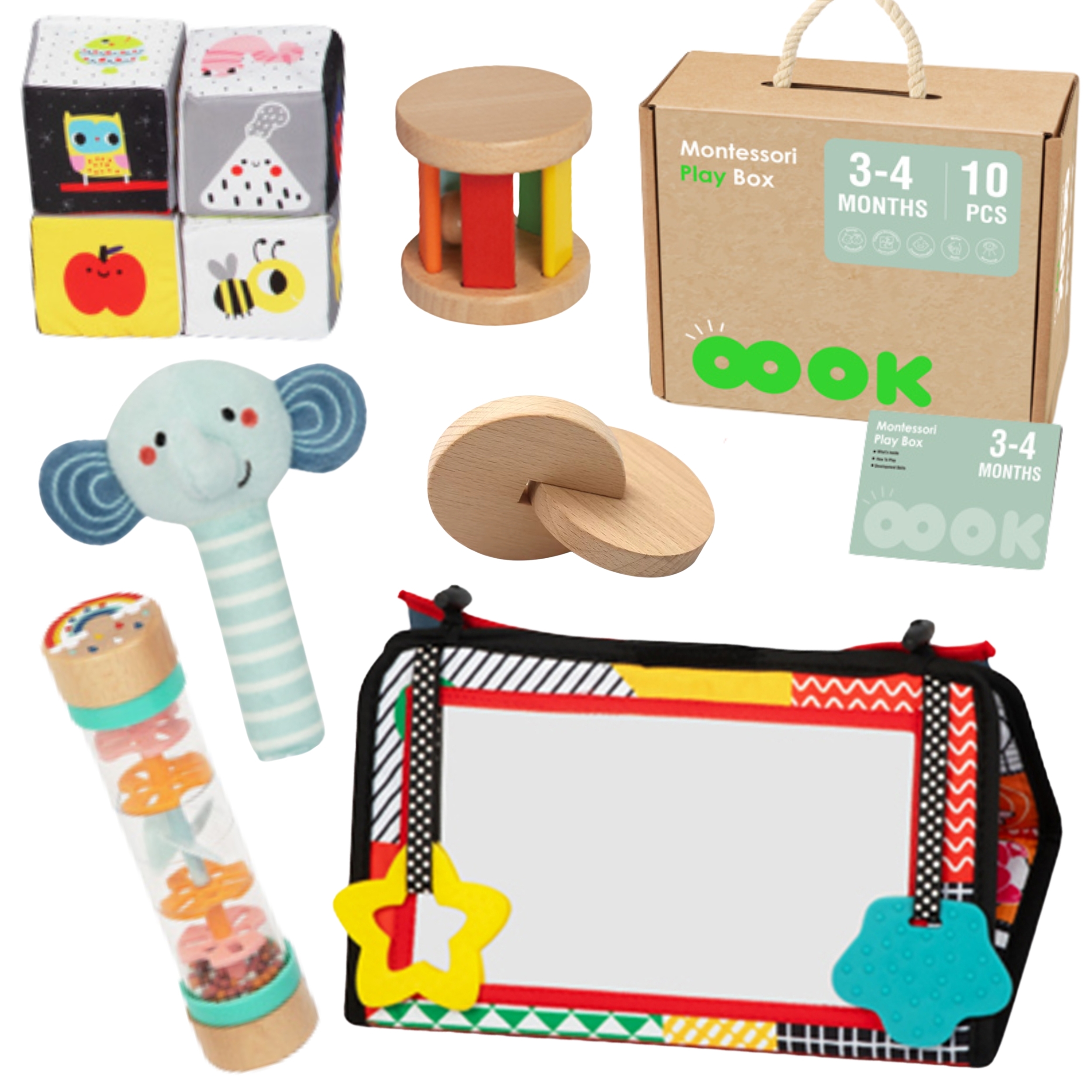Box pudełko xxl montessori edukacyjne 6w1 sensoryczne 3-4 mies