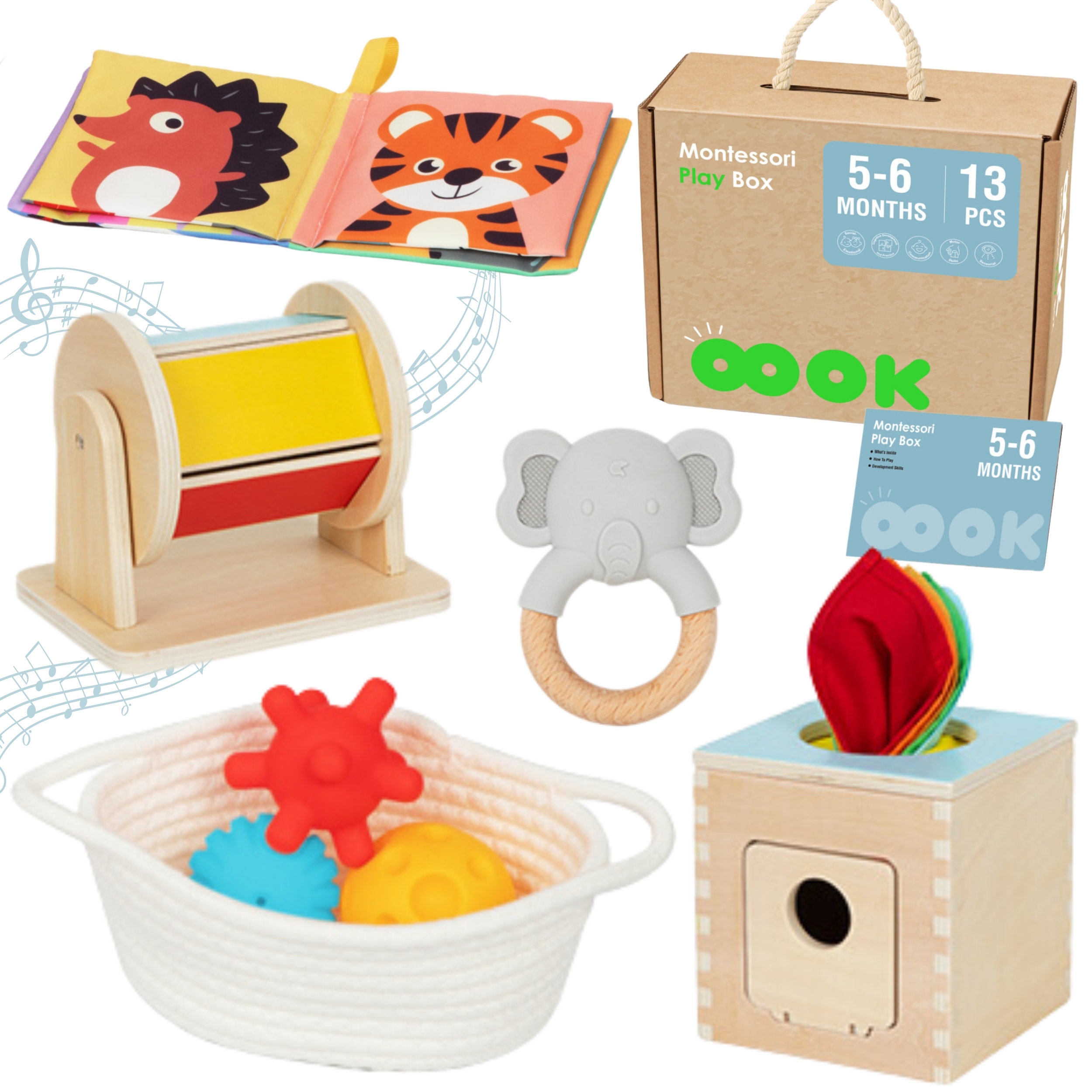Box pudełko xxl montessori edukacyjne 6w1 sensoryczne5-6 mies