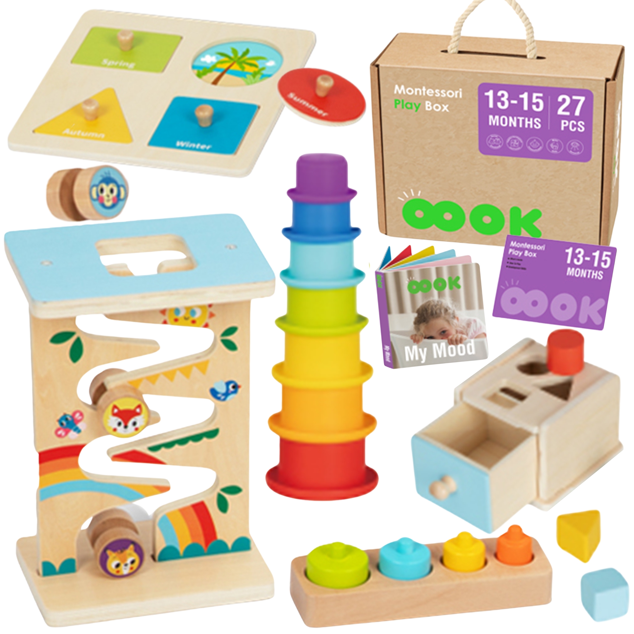 Box pudełko xxl montessori edukacyjne 6w1 sensoryczne 13-15 mies