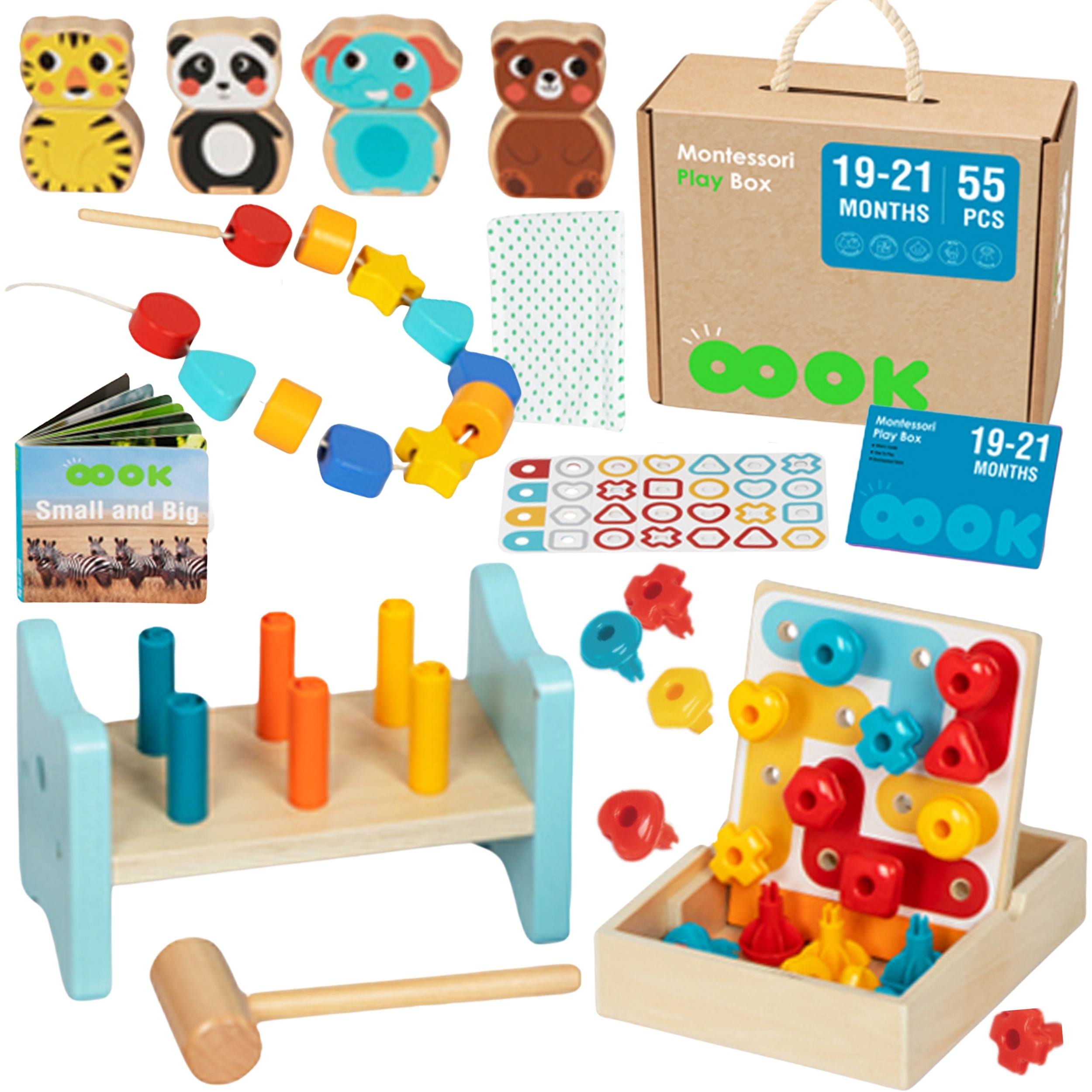 Box pudełko xxl montessori edukacyjne 7w1 sensoryczne 19-21 mies.