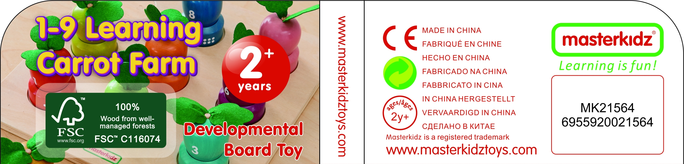 Tablica edukacyjna warzywa nauka liczb i kolorów montessori