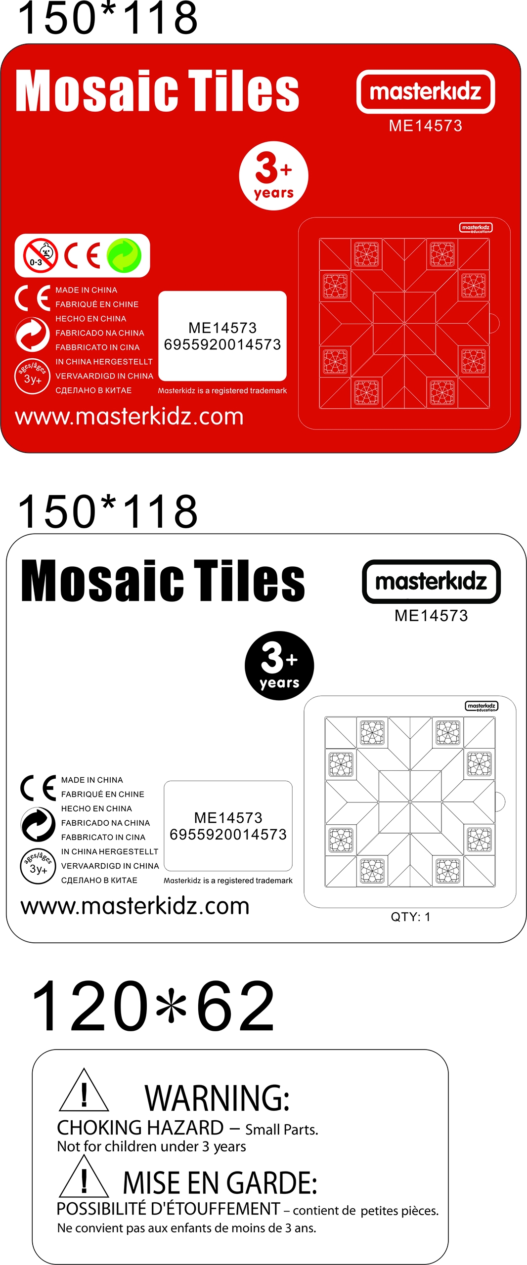Układanka mozaika nauka kolorów i kształtów tangram montessori