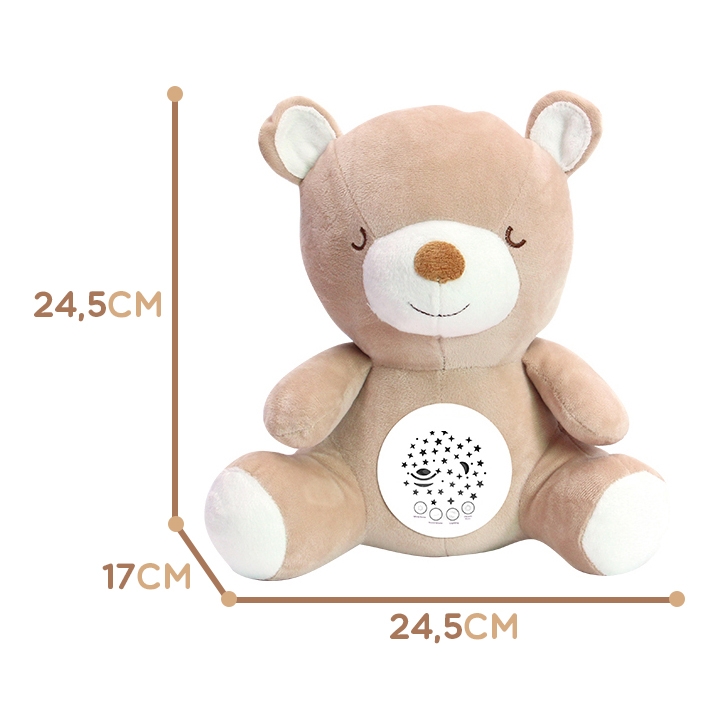 Przytulanka usypiacz projektor 2w1 miś - 10 kołysanek