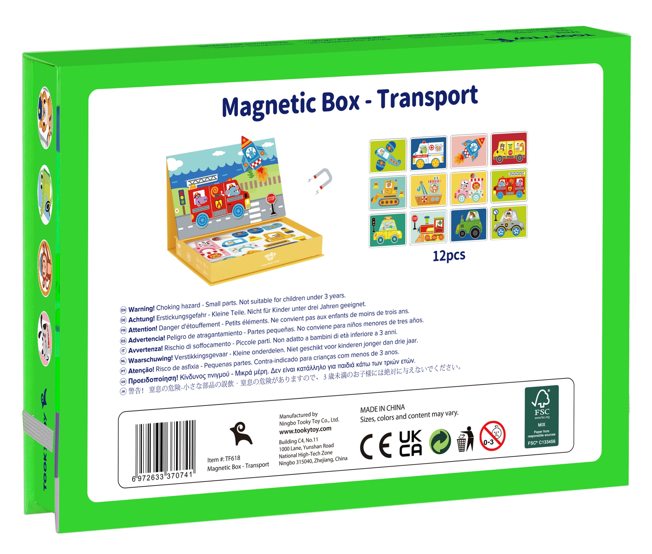 Układanka edukacyjna montessori magnetyczne pudełko dla dzieci 80 el.