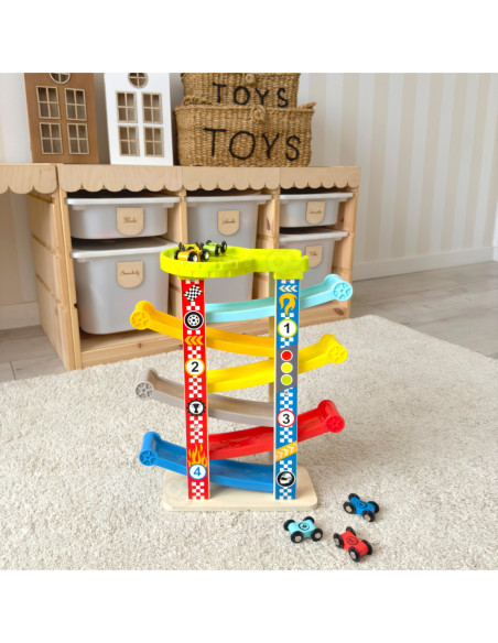 TOOKY TOY Kolorowa  Zjeżdżalnia Tor Dla Samochodów