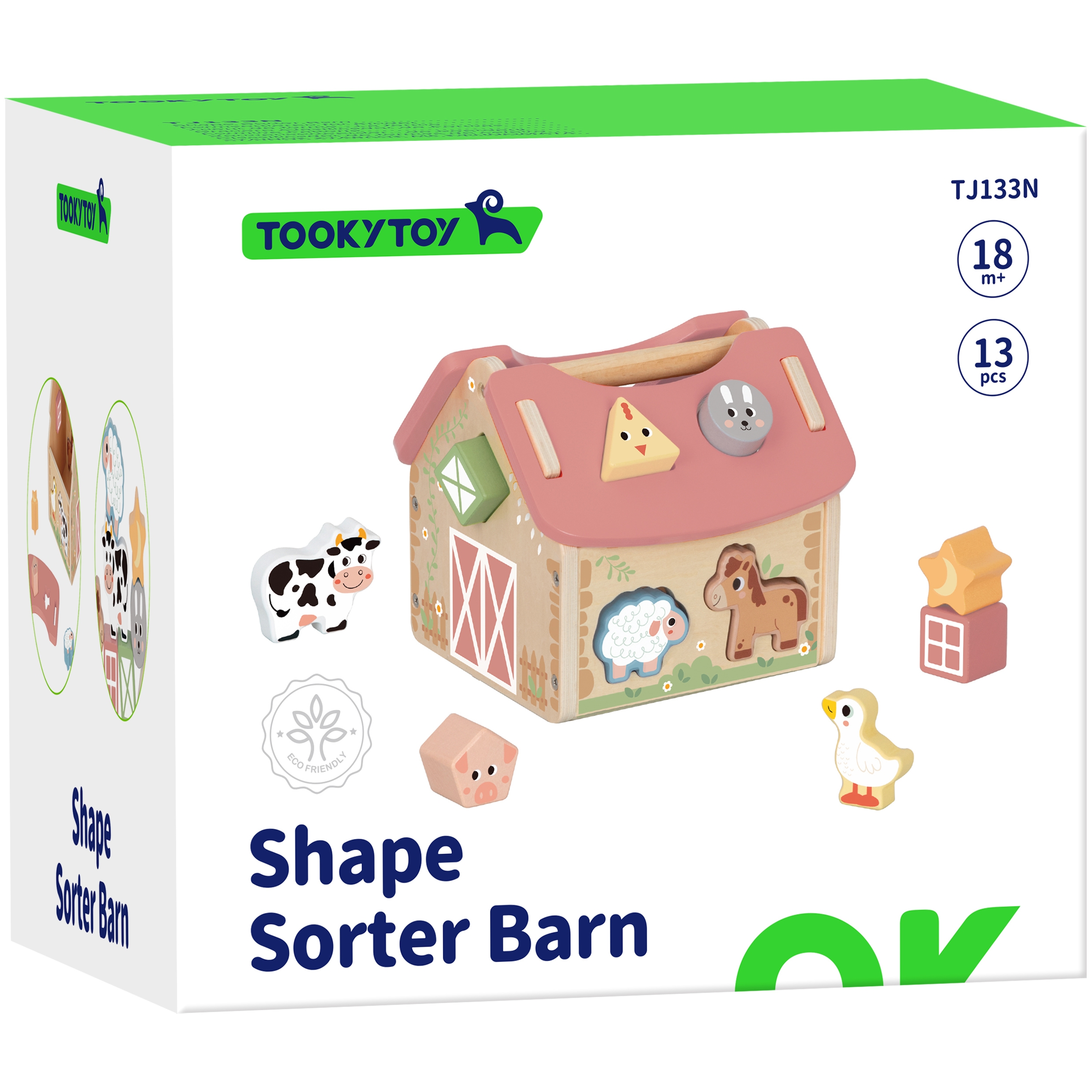 Farma sorter drewniany zwierzęta kształty
