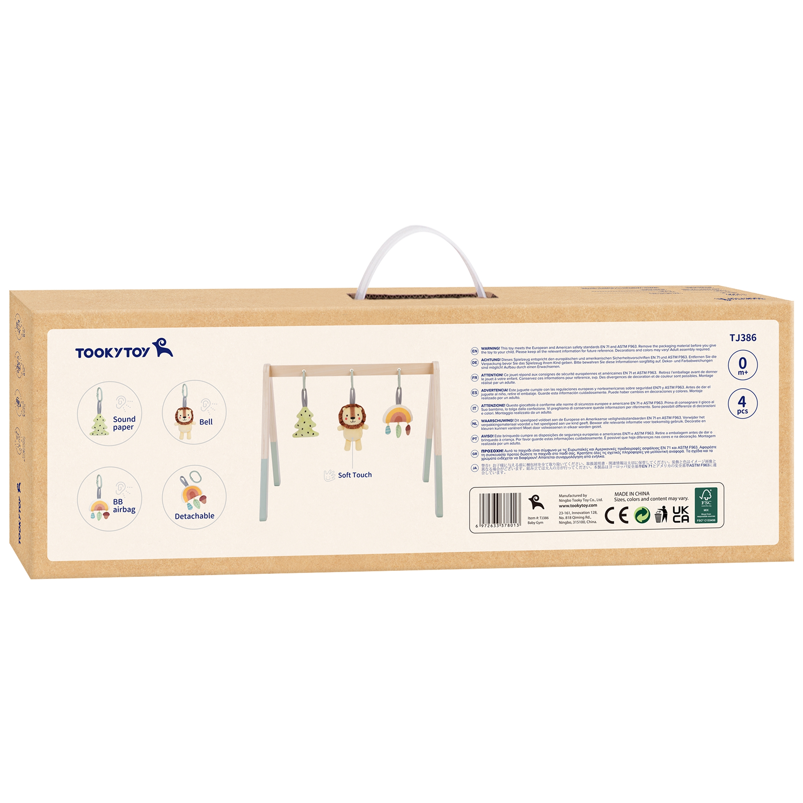 Baby gym stojak edukacyjny gimnastyczny 3 zawieszki