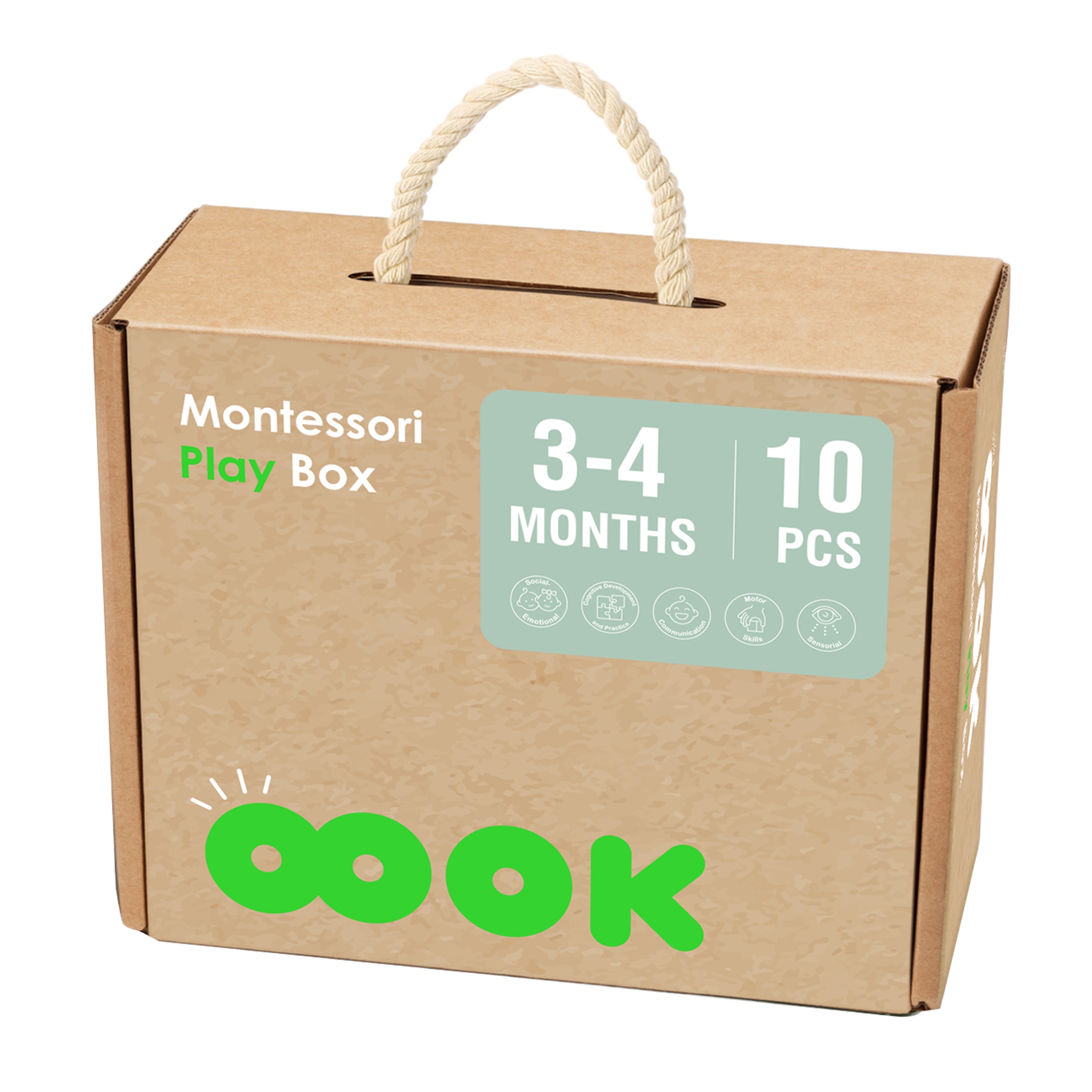 Box pudełko xxl montessori edukacyjne 6w1 sensoryczne 3-4 mies