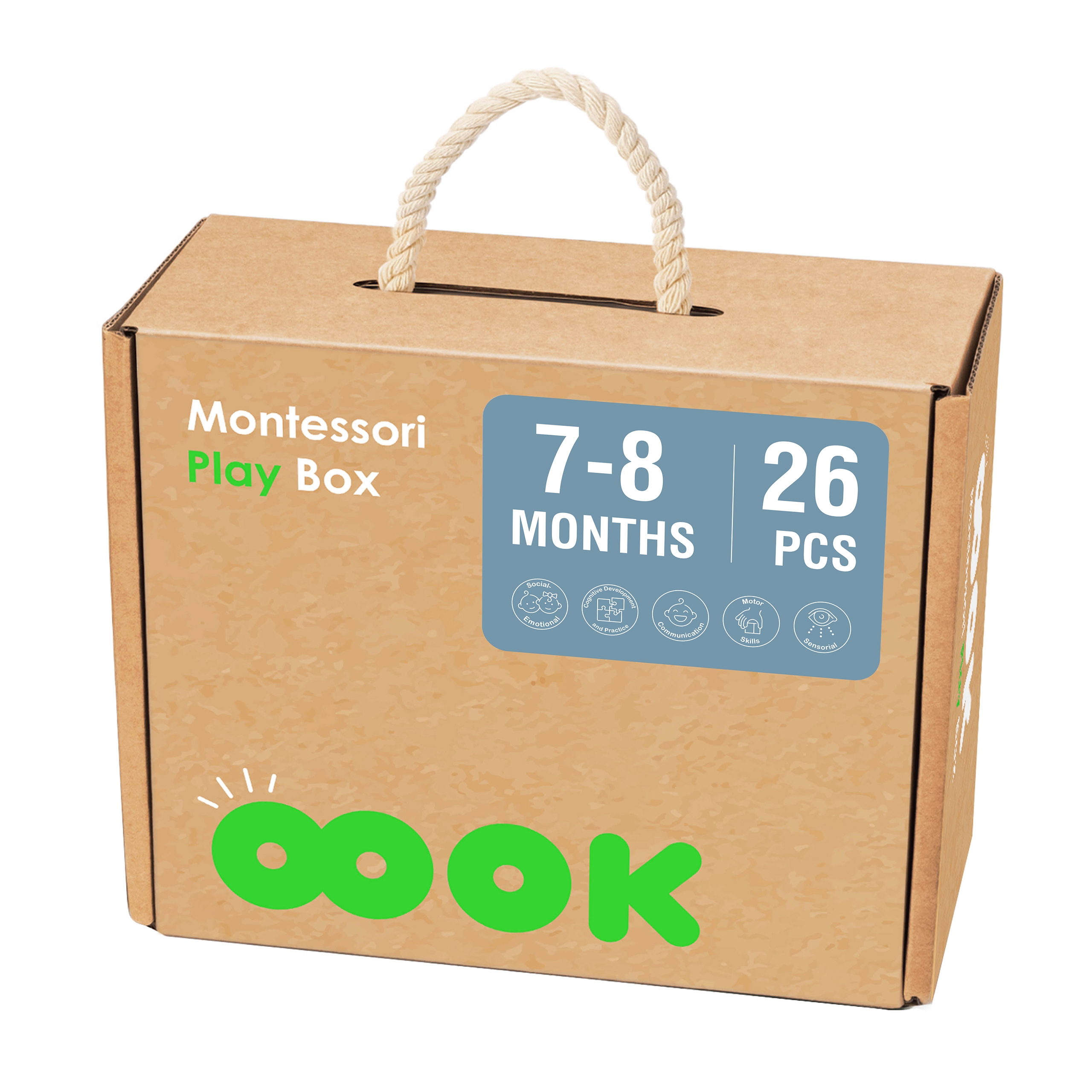 Box pudełko xxl montessori edukacyjne 6w1 sensoryczne 7-8 mies