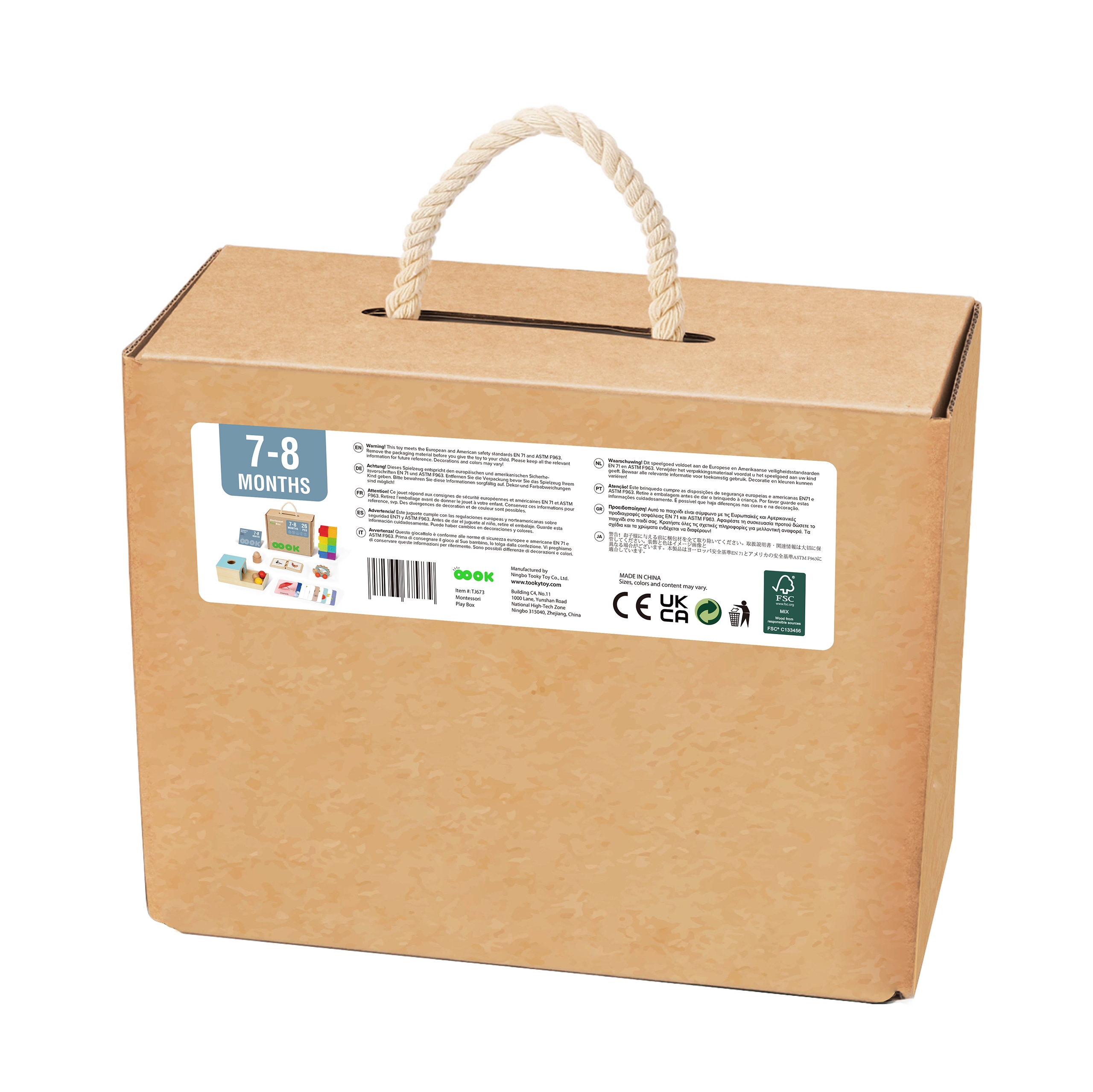Box pudełko xxl montessori edukacyjne 6w1 sensoryczne 7-8 mies