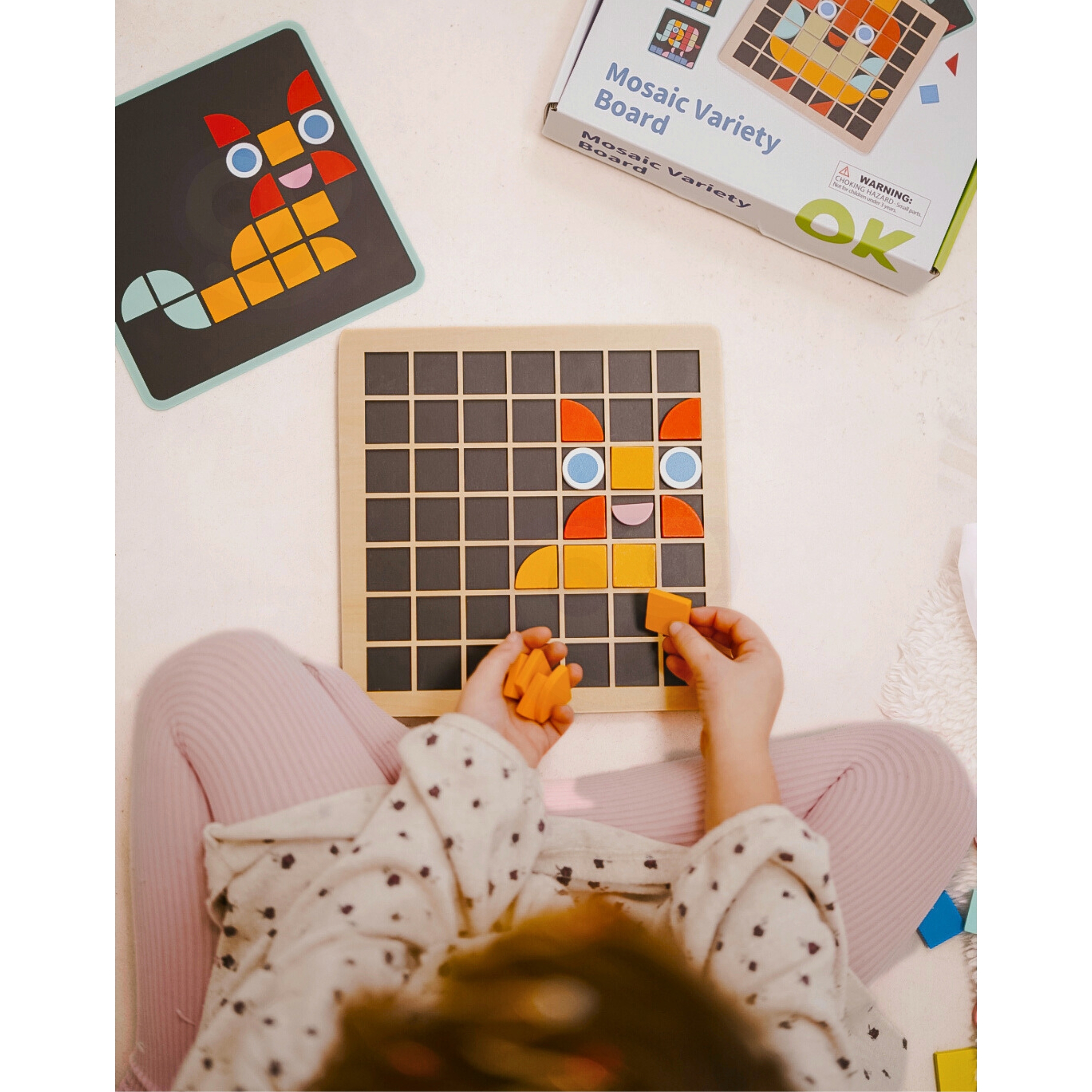 Mozaika drewniana układanka montessori
