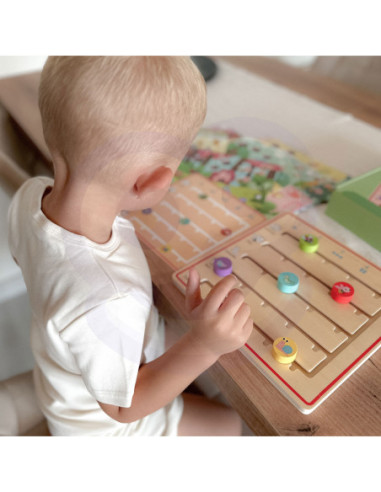 TOOKY TOY Drewniana Gra Nauka Liczenia Zwierzątka