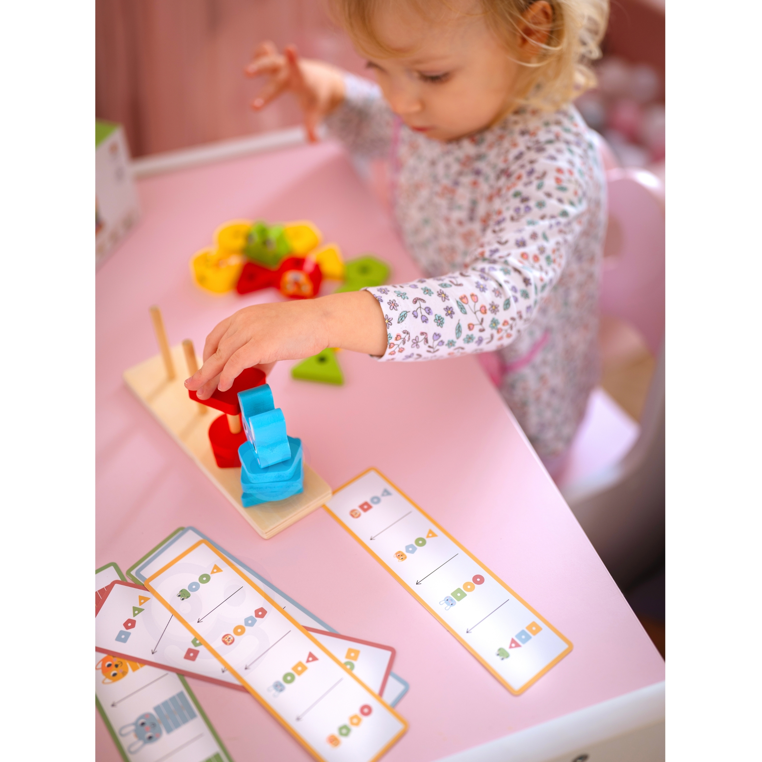 Układanka montessori piramidka zwierzątka 27 el. fsc