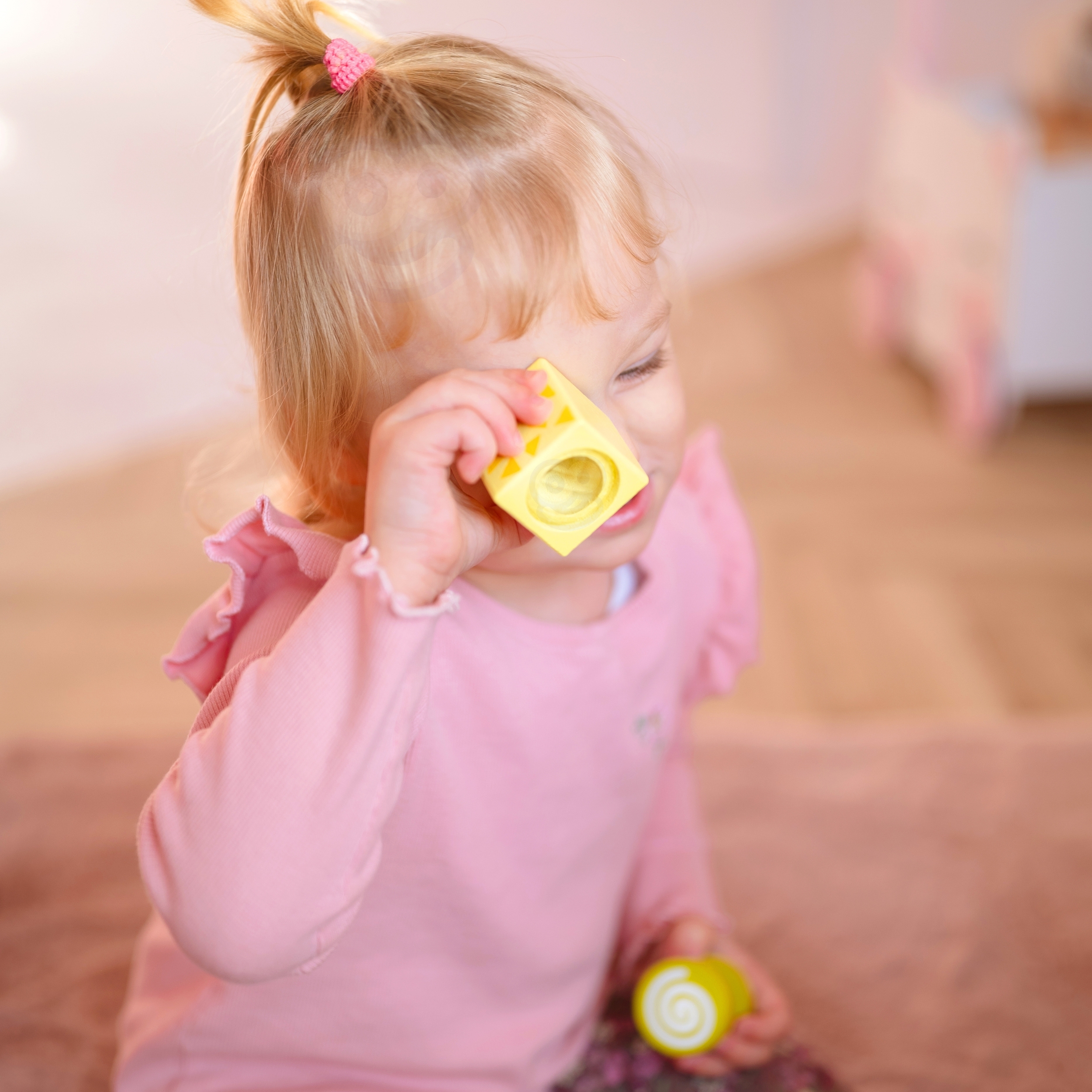 Drewniane klocki sensoryczne 7 funkcji układanka multifunkcyjna kształty dźwięk montessori 14 el.