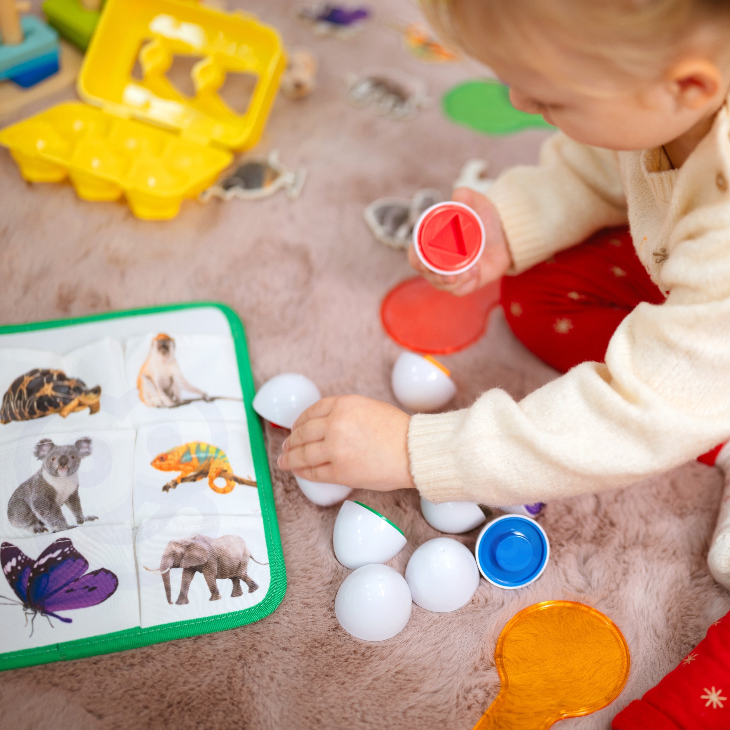 Box pudełko xxl montessori edukacyjne 7w1 sensoryczne 25-30 mies.
