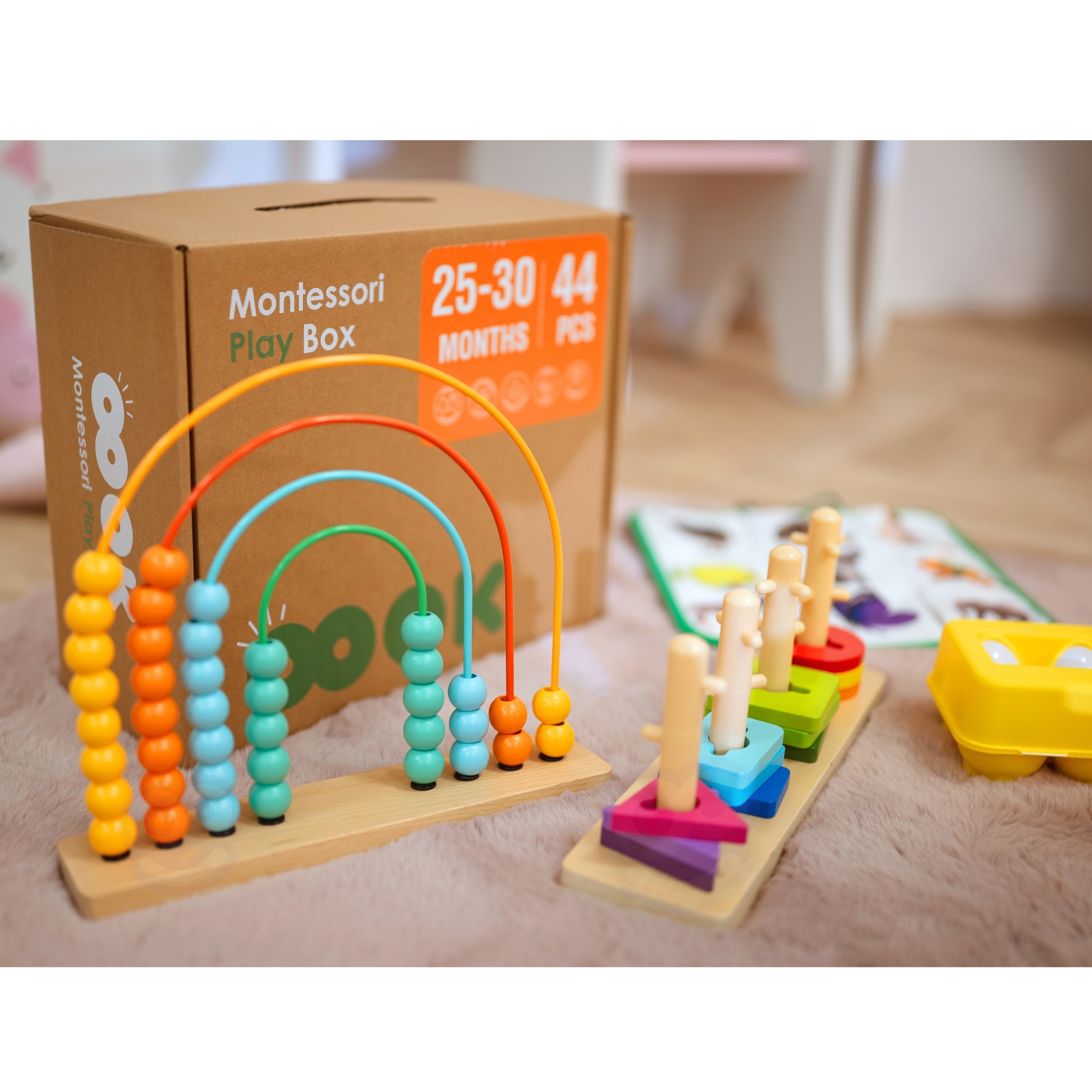 Box pudełko xxl montessori edukacyjne 7w1 sensoryczne 25-30 mies.