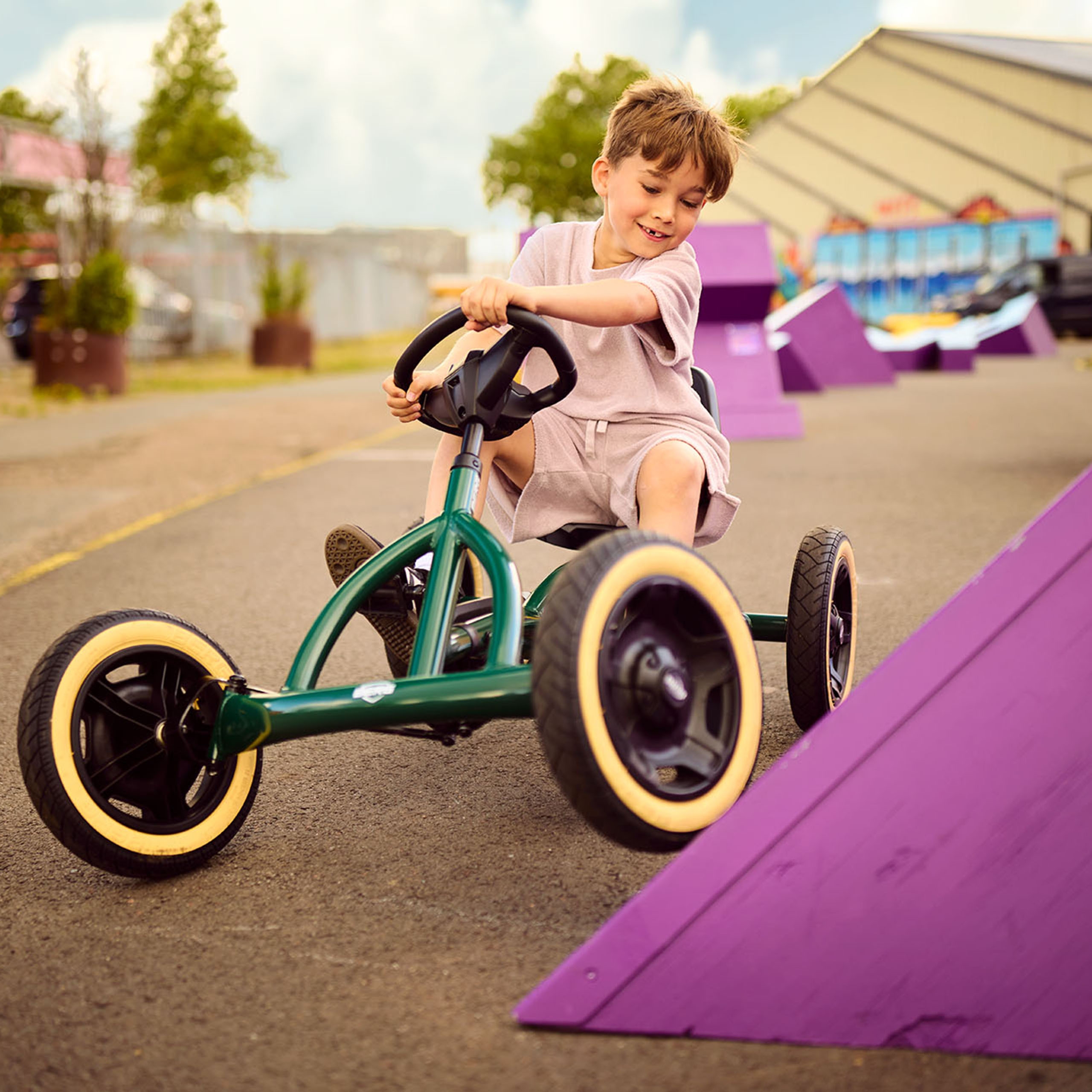 Gokart na pedały buddy retro green do 50 kg