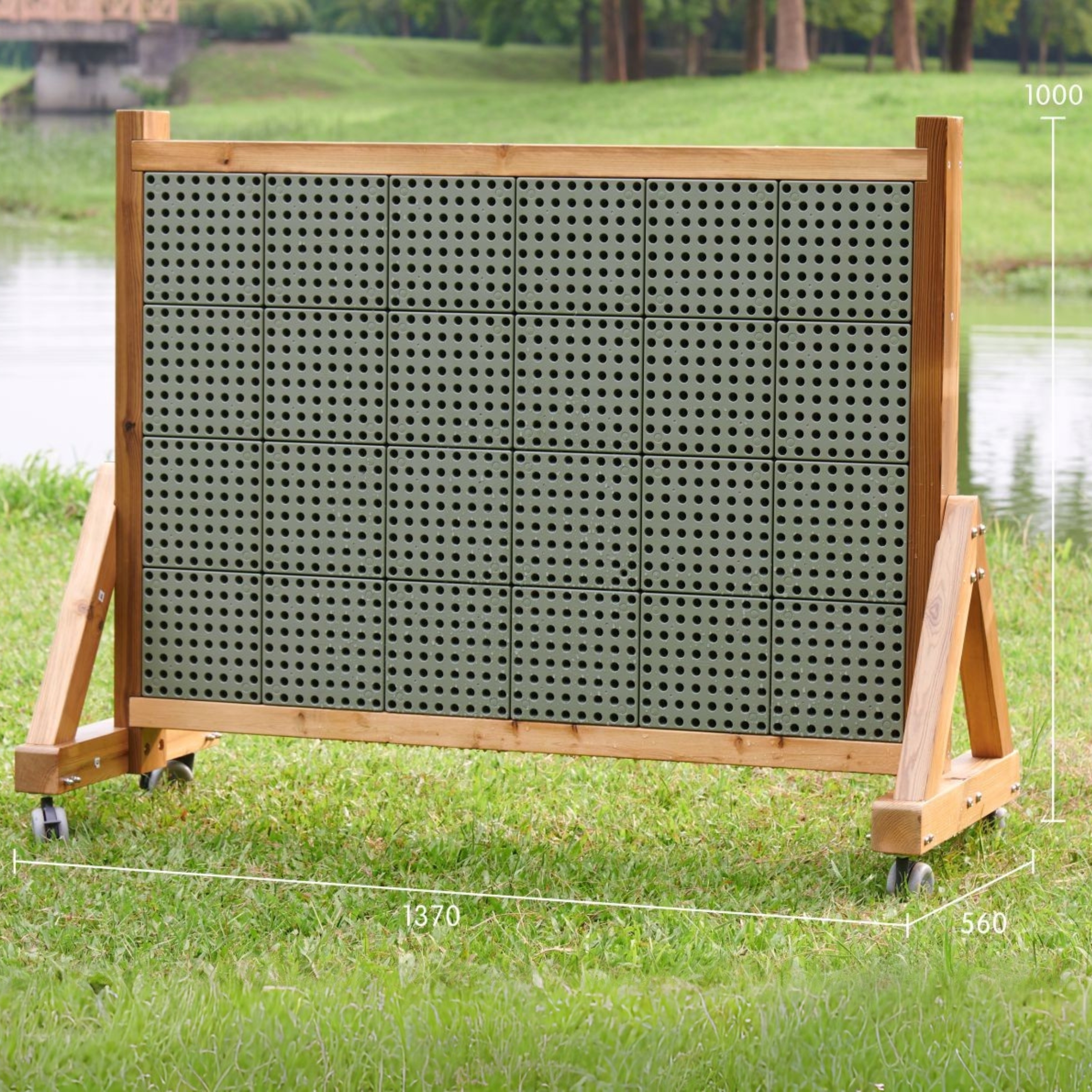 Drewniana ściana tablica xxl naukowa kreatywna stem wall outdoor