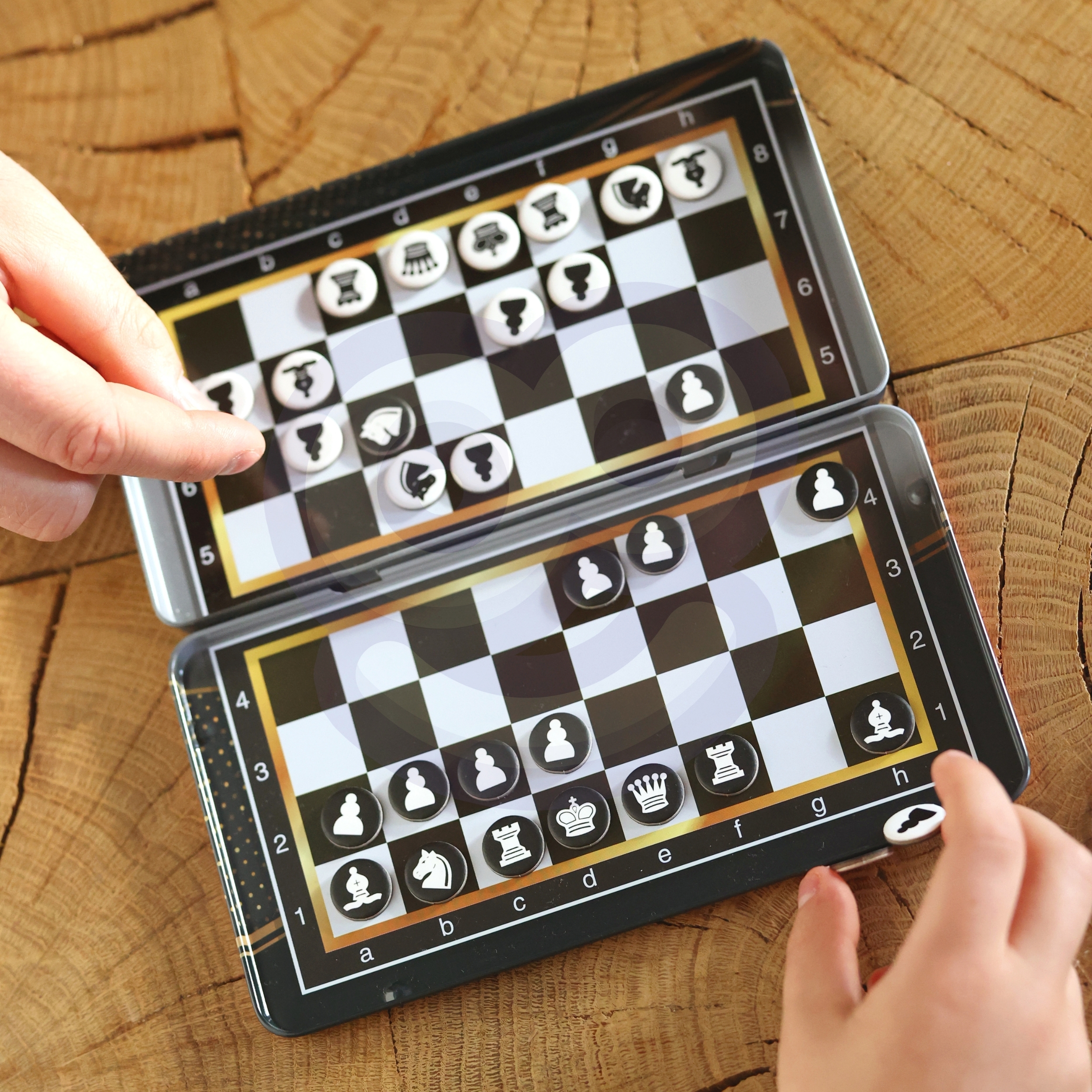 Iq gra szachy warcaby magnetyczne 2w1 podróżna kieszonkowa
