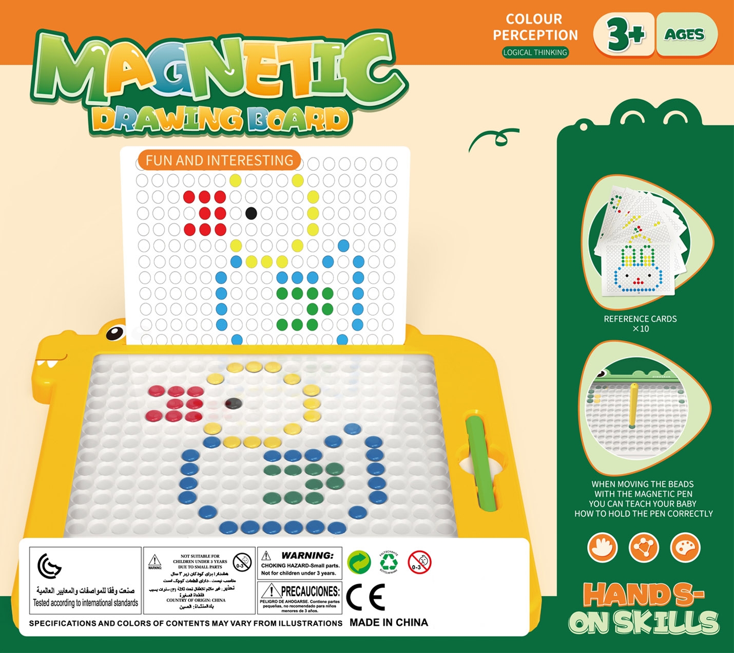 Tablica magnetyczna dla dzieci montessori magpad dinozaur