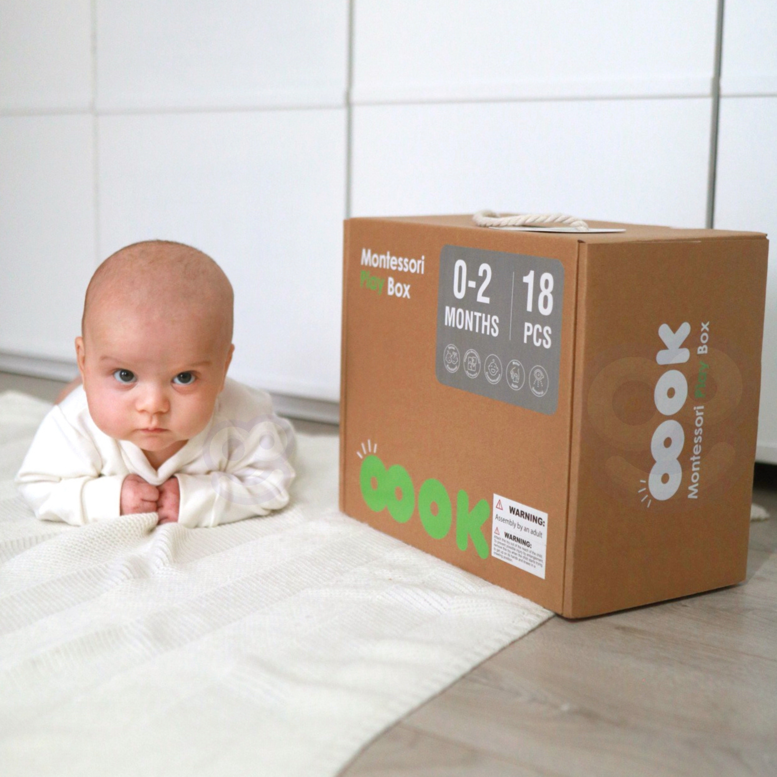 Box pudełko xxl montessori edukacyjne 7w1 sensoryczne 0-2 mies