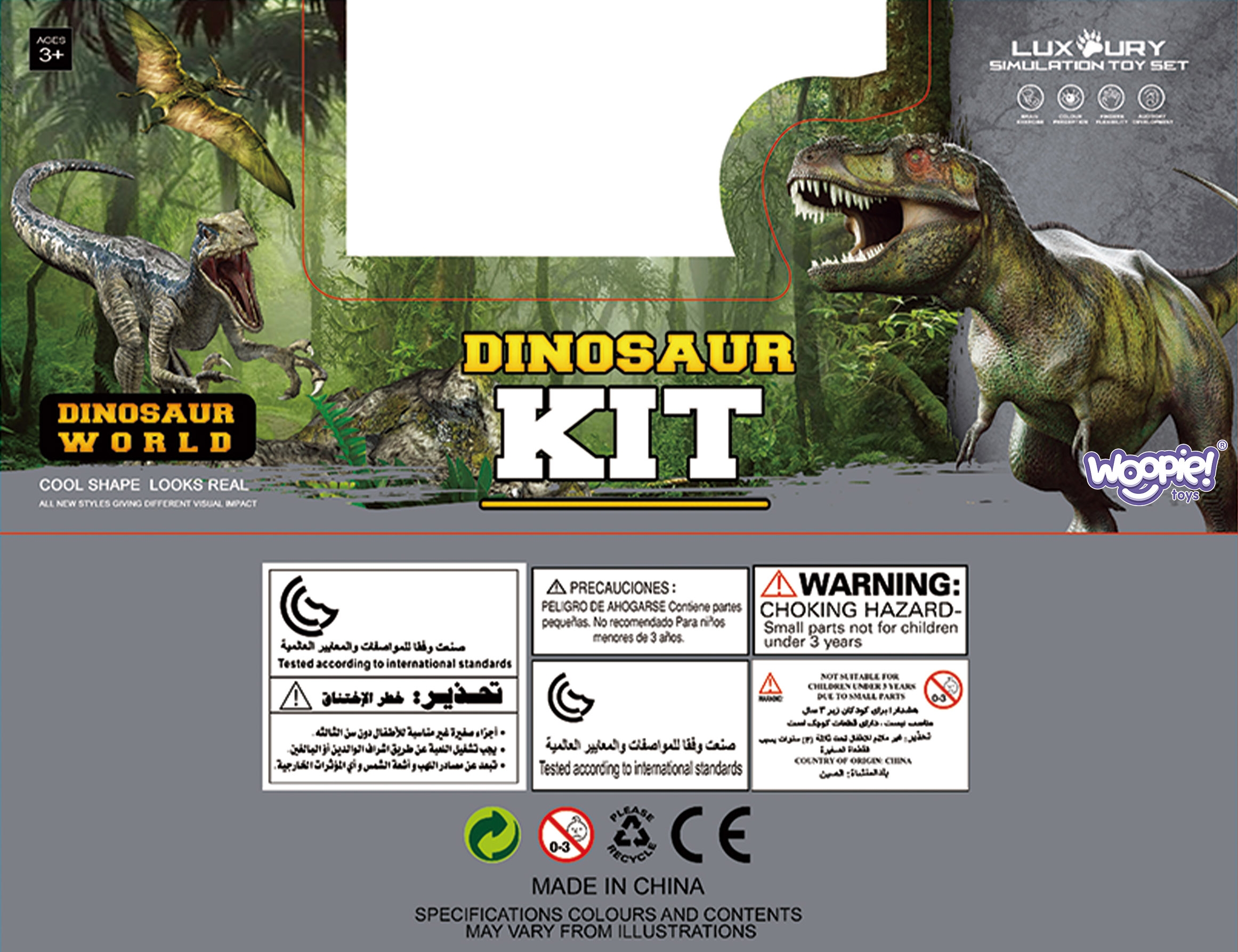 Zestaw figurki dinozaury 16 el. + mata + kuferek