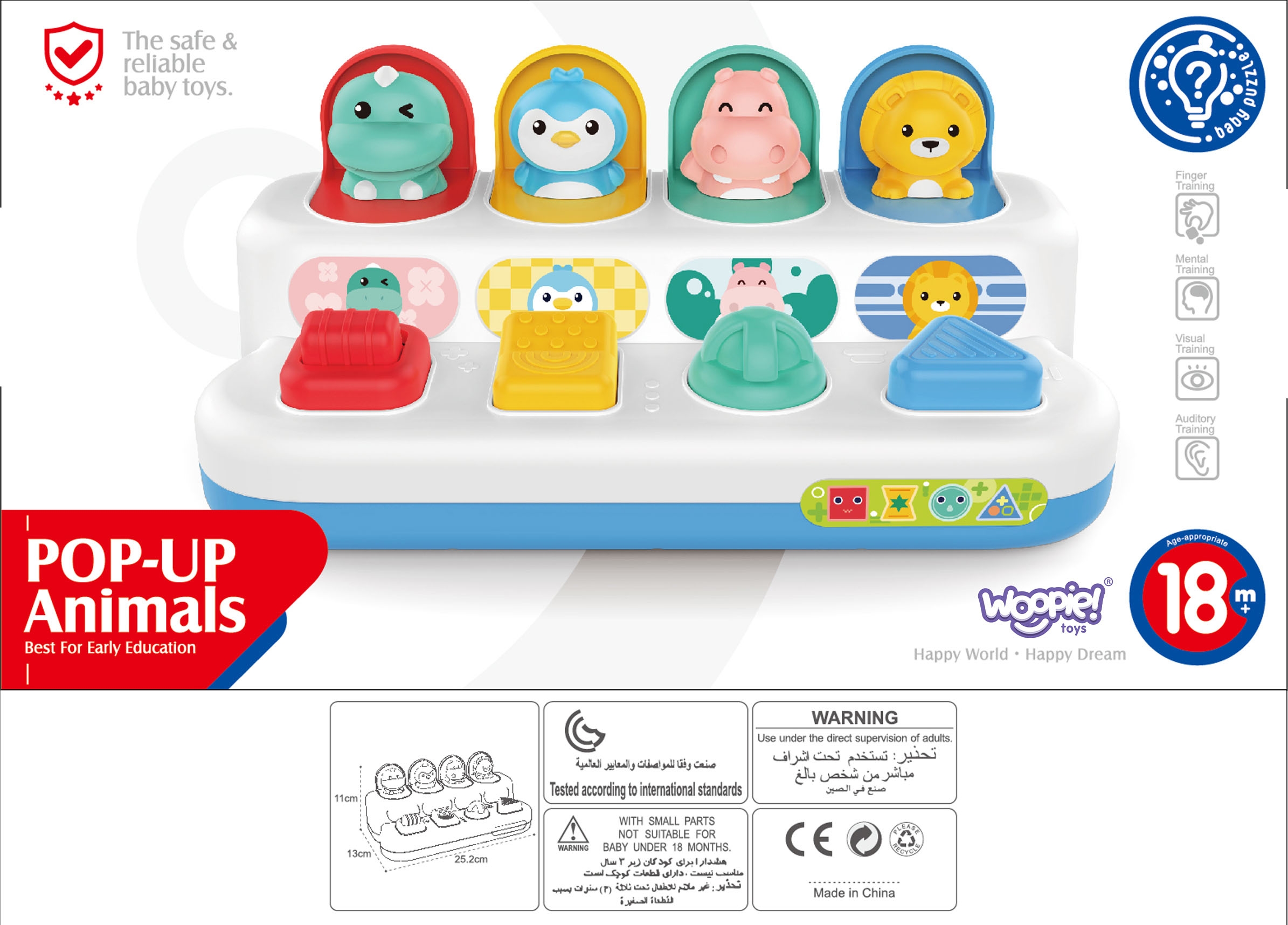 Zabawka edukacyjna wyskakujące zwierzątka pop-up