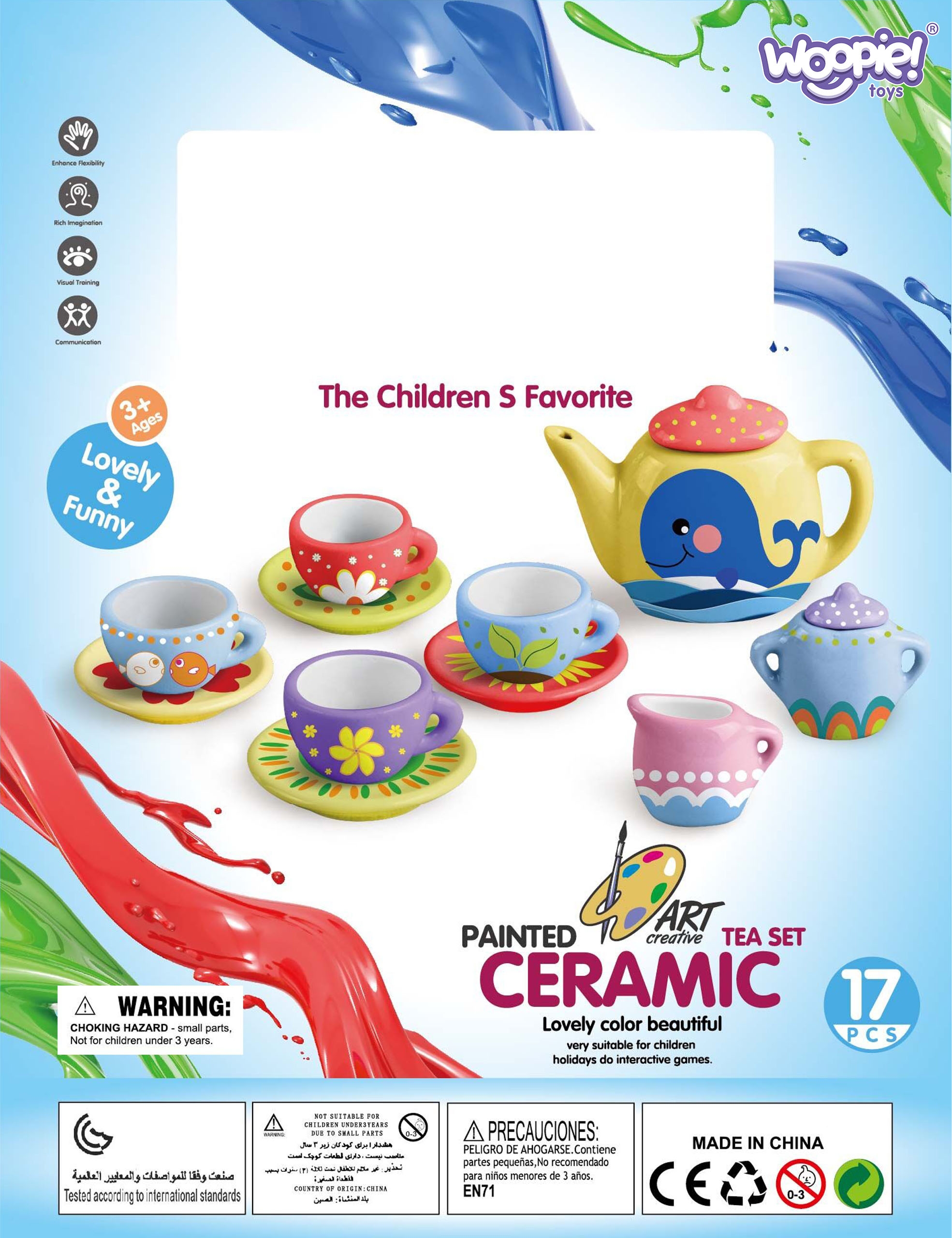 Zestaw serwis do herbaty ceramiczny do malowania