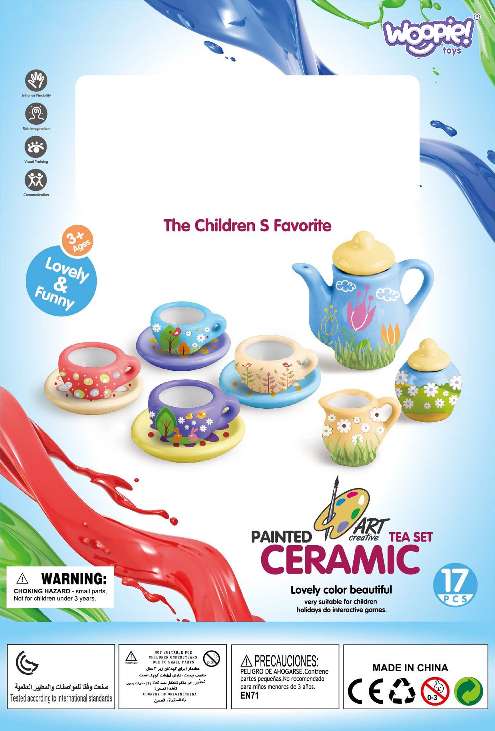 Zestaw serwis do herbaty ceramiczny do malowania