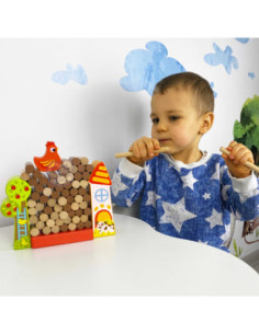 TOOKY TOY Gra Jenga Drewniana Farma 2